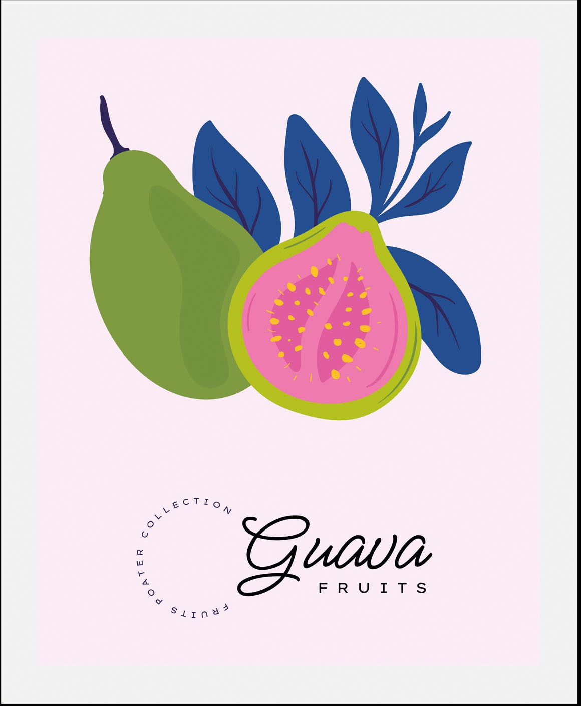 queence Bild »Guava«, Obst-Obst Bilder-Essen-Lebensmittel-Kunst-Schriftzug- günstig online kaufen