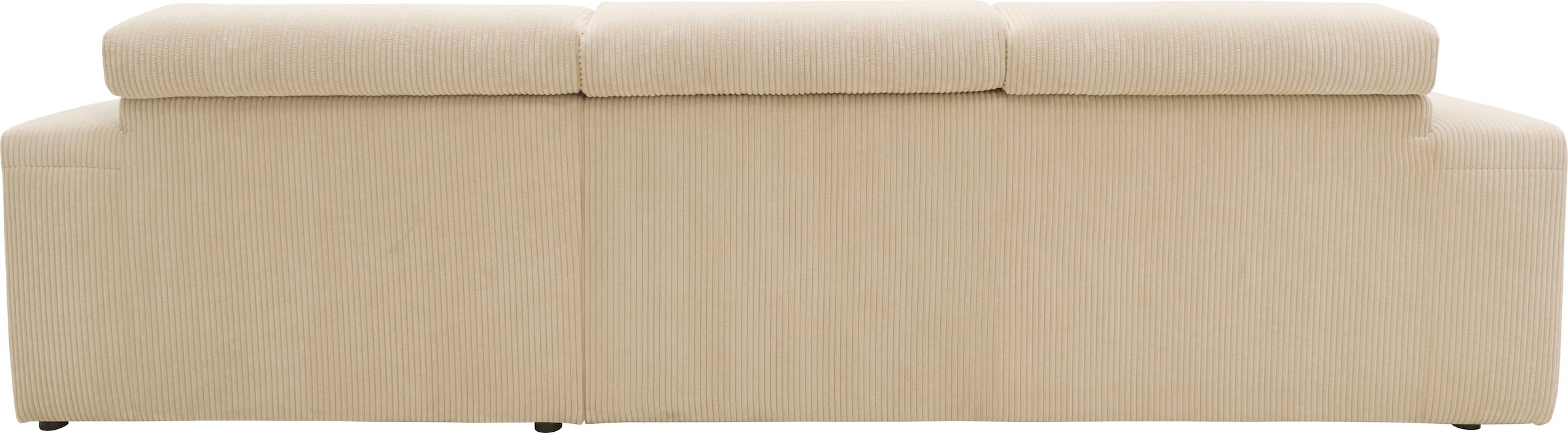 DOMO collection Ecksofa »Brandon B/T/H: 289/177/80 cm, belastbar bis 140kg/ Sitz, auch in Cord«, mit Kopfteilverstellung, wahlweise Sitztiefenverstellung, L-Form