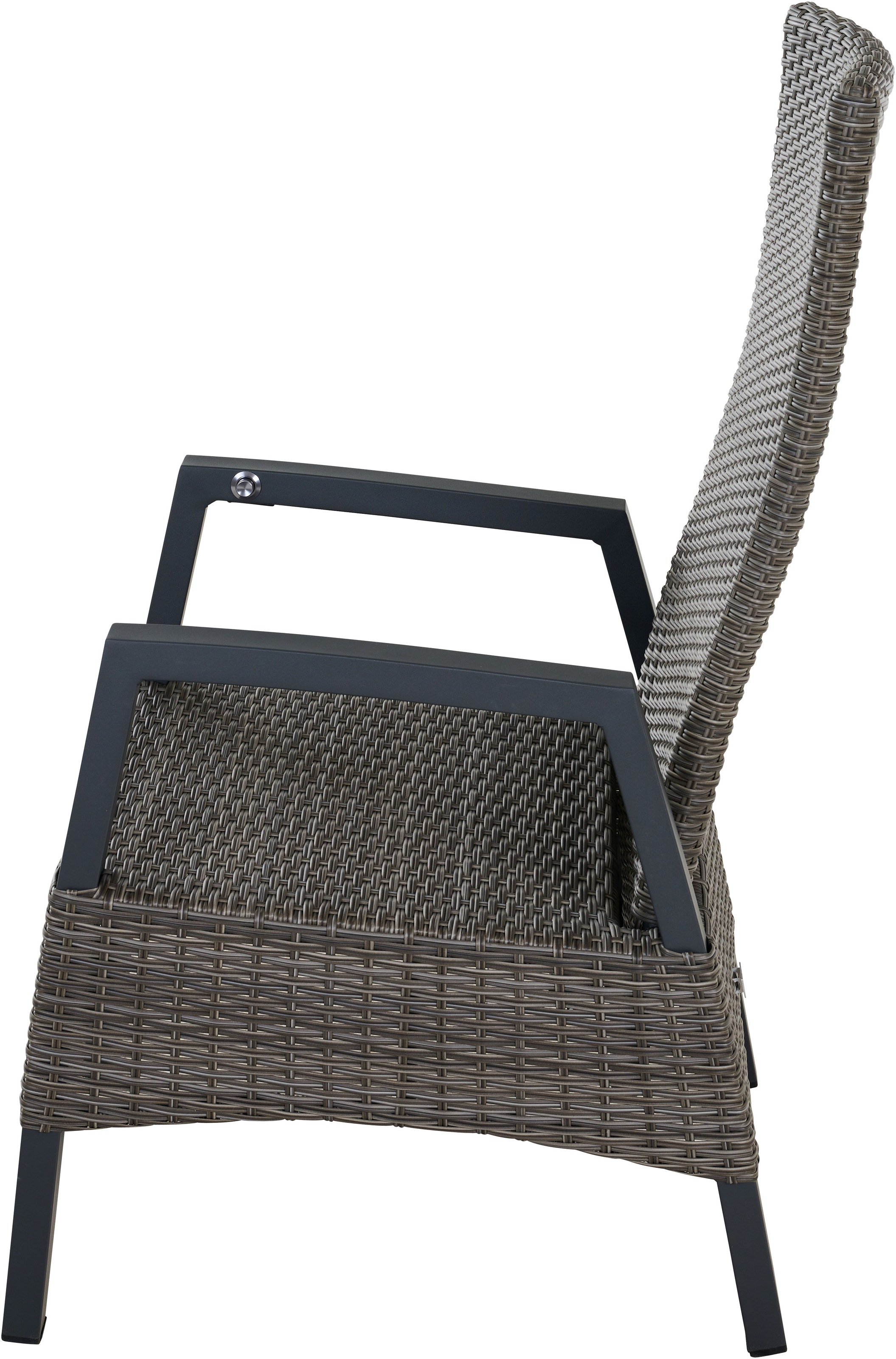 Siena Garden Gartensessel »»Taranto Move« charcoal-grey inkl. Kissen«, Rückenlehne stufenlos verstellbar