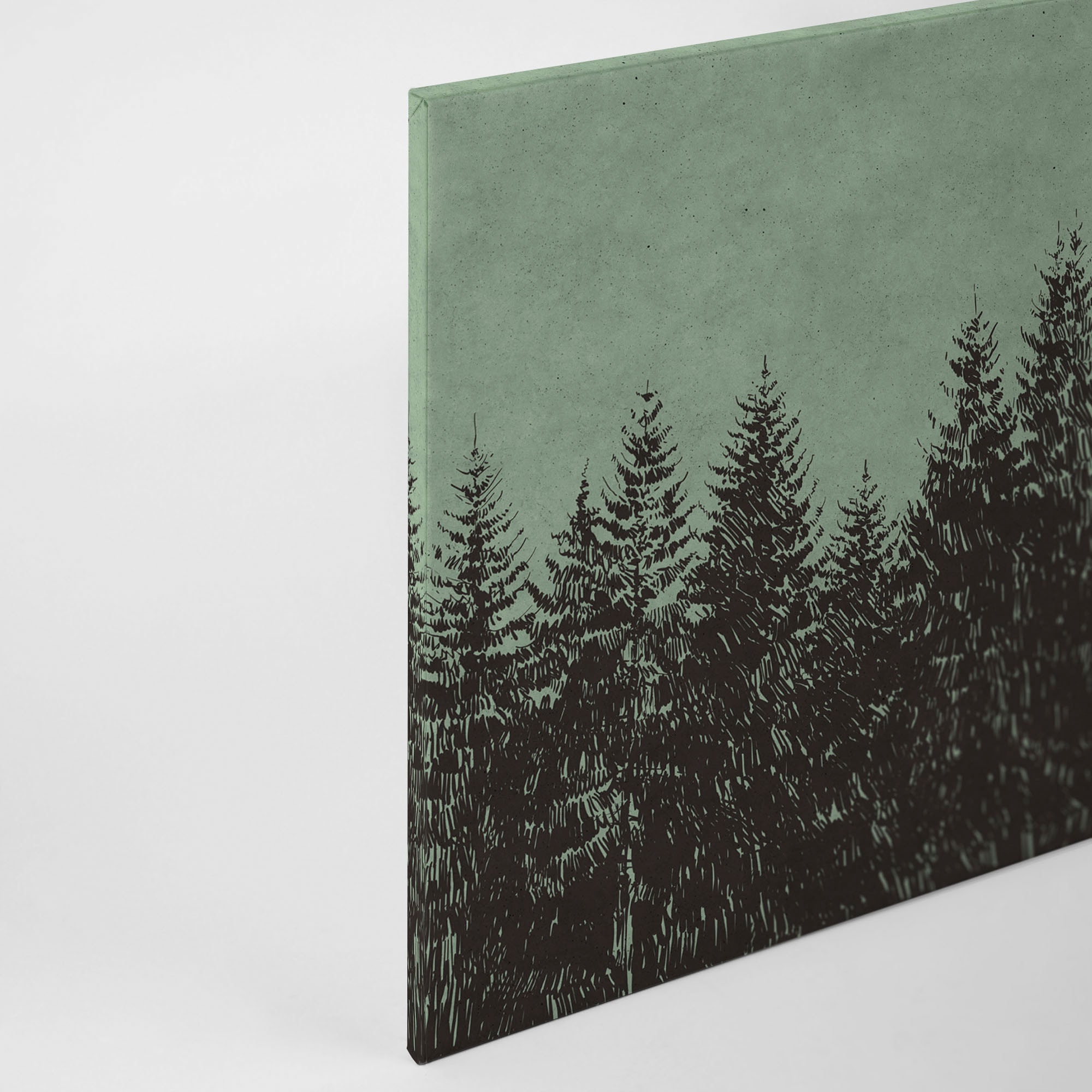 A.S. Création Leinwandbild »black forest«, Kunst-Wald-Kinder, (1 St.), Wald Bild Keilrahmen Leinwand-Bild Wohnzimmer modern Wandbild Kinder