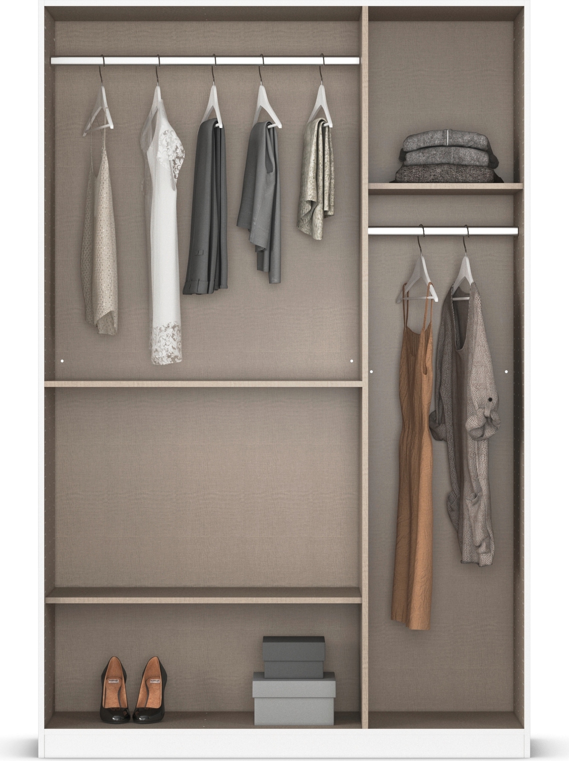 rauch Schlafzimmer-Set »Komplettzimmer Komplettschlafzimmer Schlafzimmer-Set (3-St.) MAIKA«, (Set, 3 tlg.), Schrank 3 Breiten, 2 Höhen, Bett 100 cm, Nachttisch MADE IN GERMANY