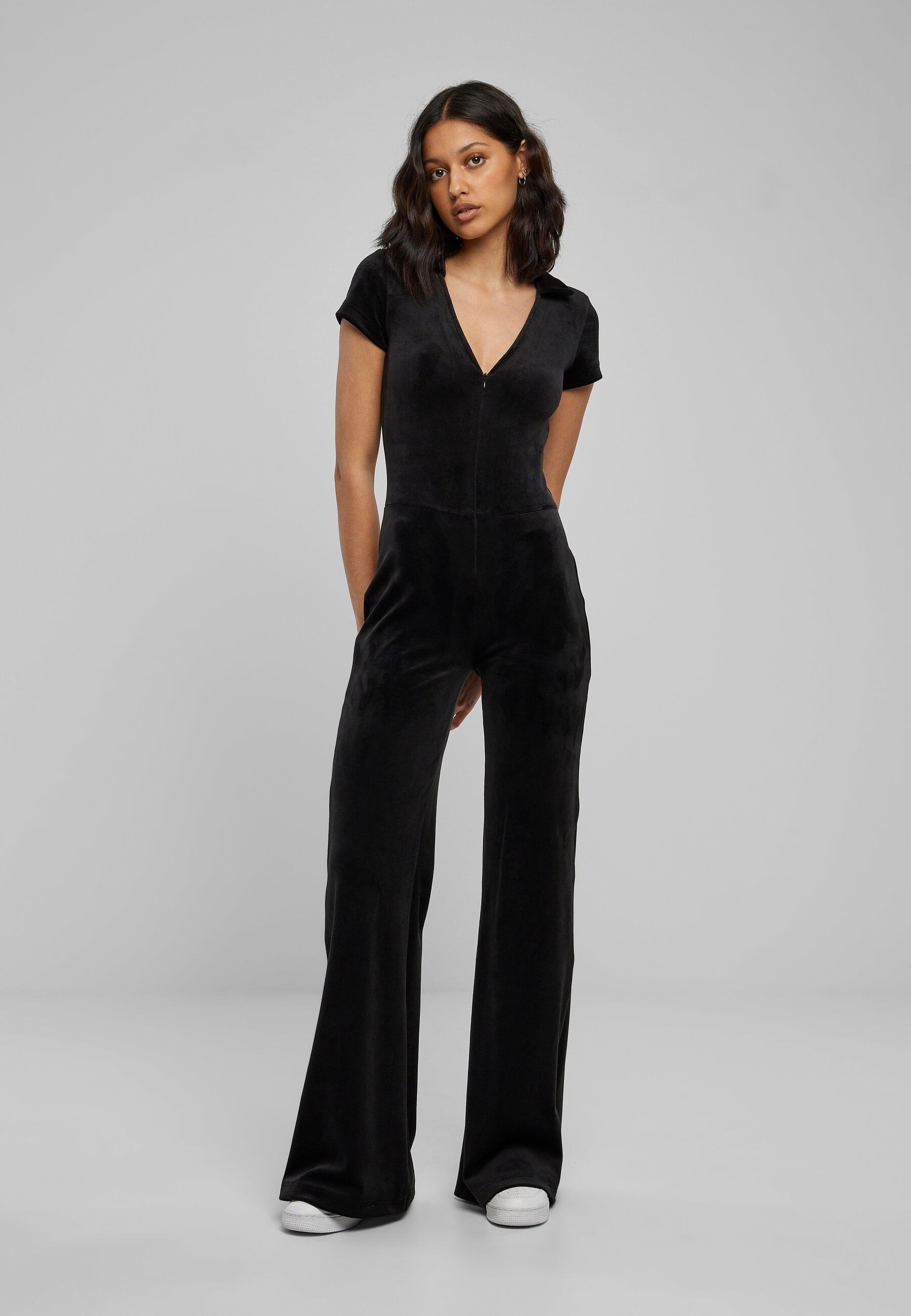 URBAN CLASSICS Jumpsuit »Urban Classics Damen Ladies Velvet Jumpsuit« 1 Stk.