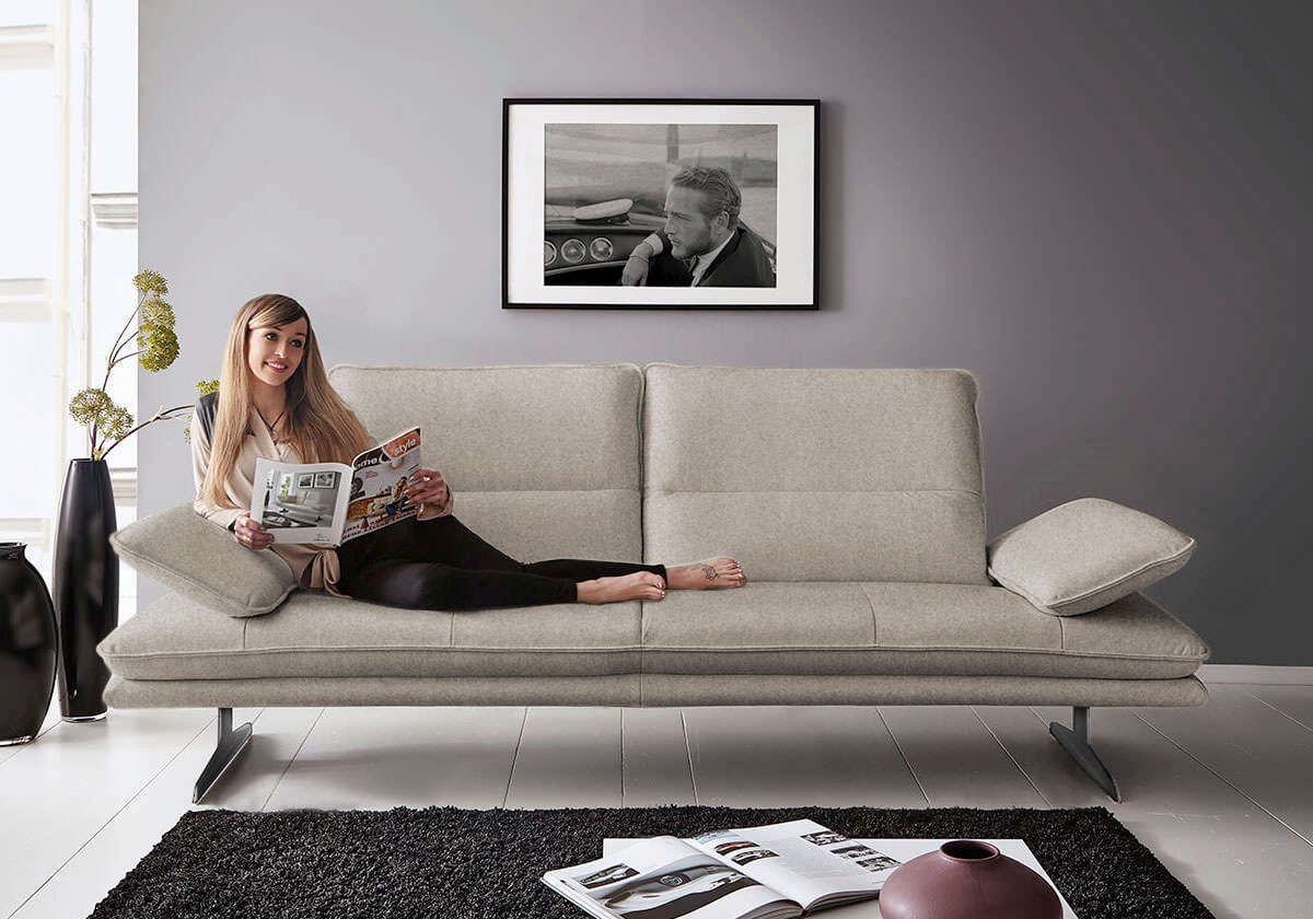 W.SCHILLIG 2,5-Sitzer »broadway Designsofa mit hohem Sitzkomfort«, Sitztiefenverstellung, Kopfteil- & Seitenteilverstellung, Breite 236cm