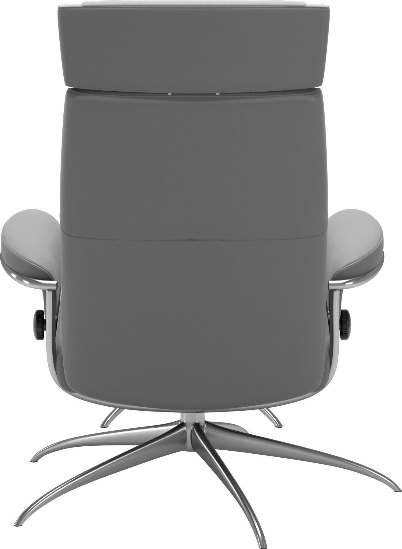 Stressless® Relaxsessel »Paris«, (Set, Relaxsessel mit Hocker), mit Hocker, Low Back mit Kopfstütze, mit Star Base, Gestell Chrom