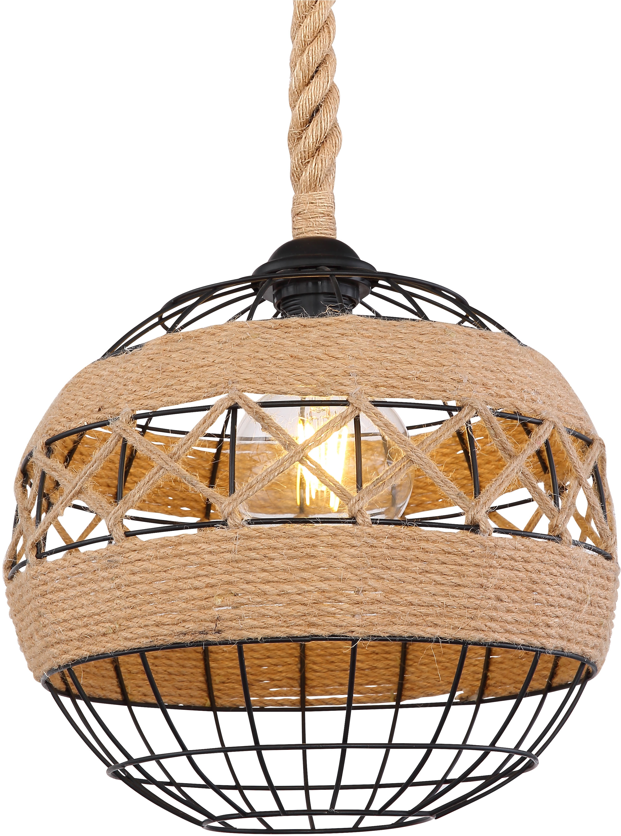 GLOBO LIGHTING Hängeleuchte »ULLEU«, Leuchtmittel E27 | ohne Leuchtmittel, Hängelampe/Pendelleuchte/Esszimmer/Wohnzimmer/Esstisch
