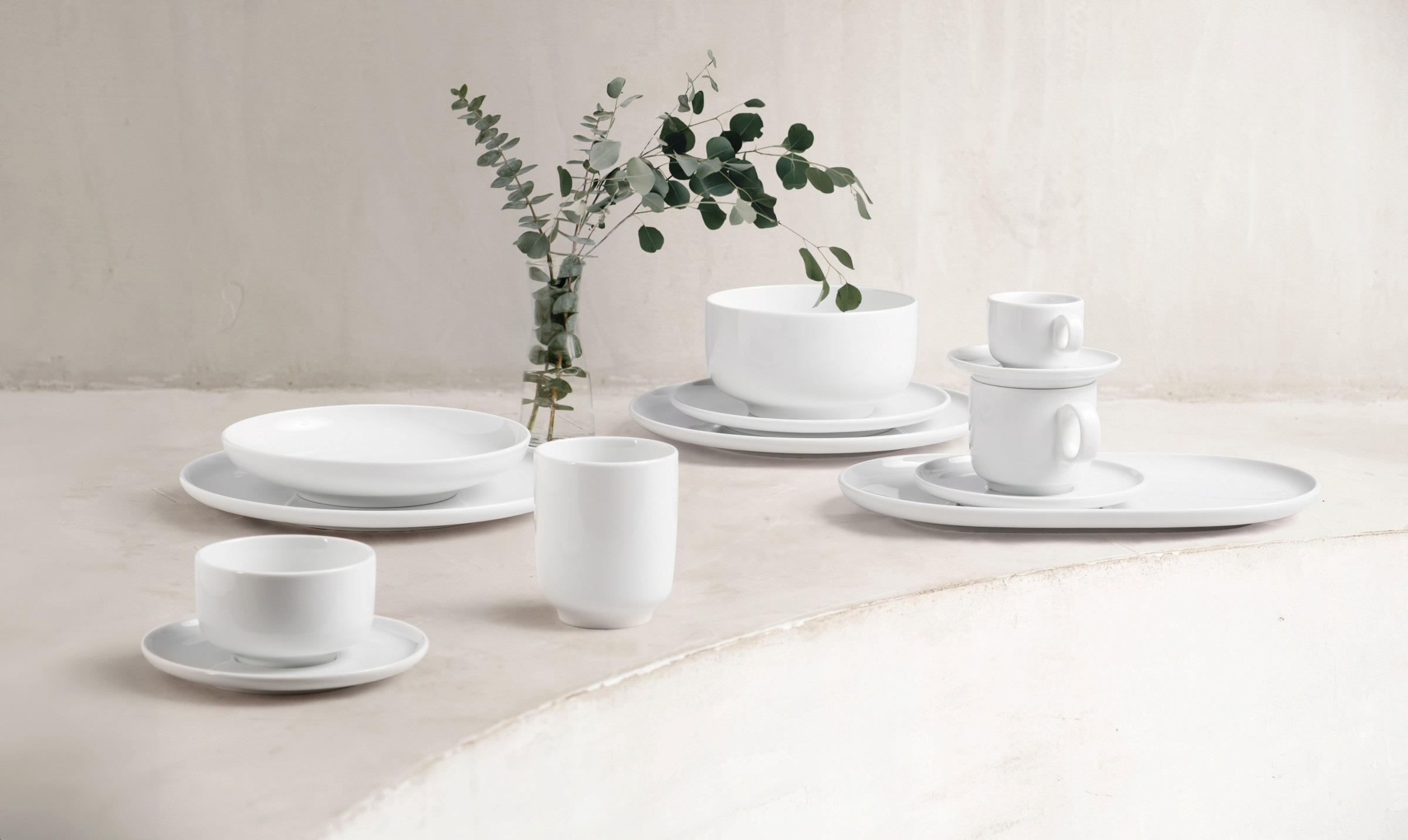 Seltmann Weiden Tafelservice »Sento Home, Geschirr-Set, 12-teilig«, (Set, 12 tlg., 6x Speiseteller, 6x Suppenteller), Teller-Set, harmonisch geschwungene Form