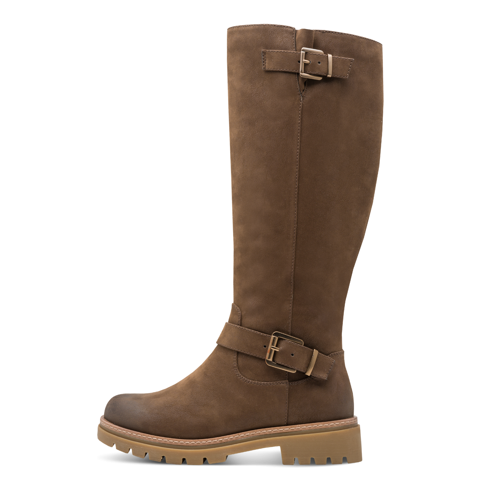 MARCO TOZZI Winterstiefel  , Blockabsatz, Langschaftstiefel mit Zierschnallen