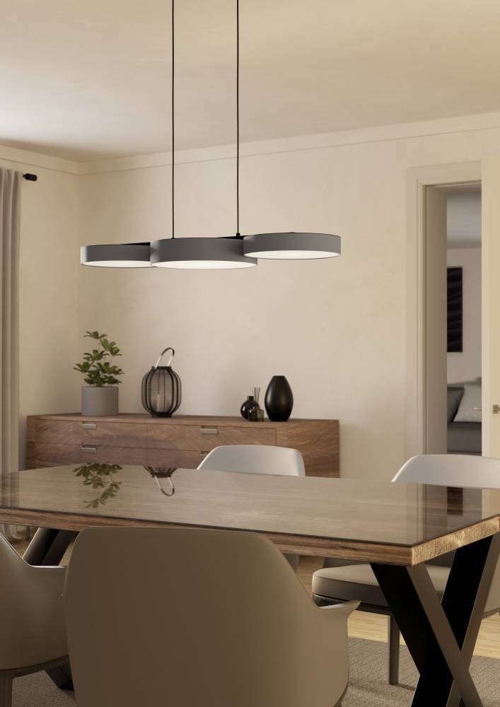 EGLO Hängeleuchte »BARBANO-Z Hängelampe, grau weiß, ZigBee 3.0, Disco-Modus günstig online kaufen