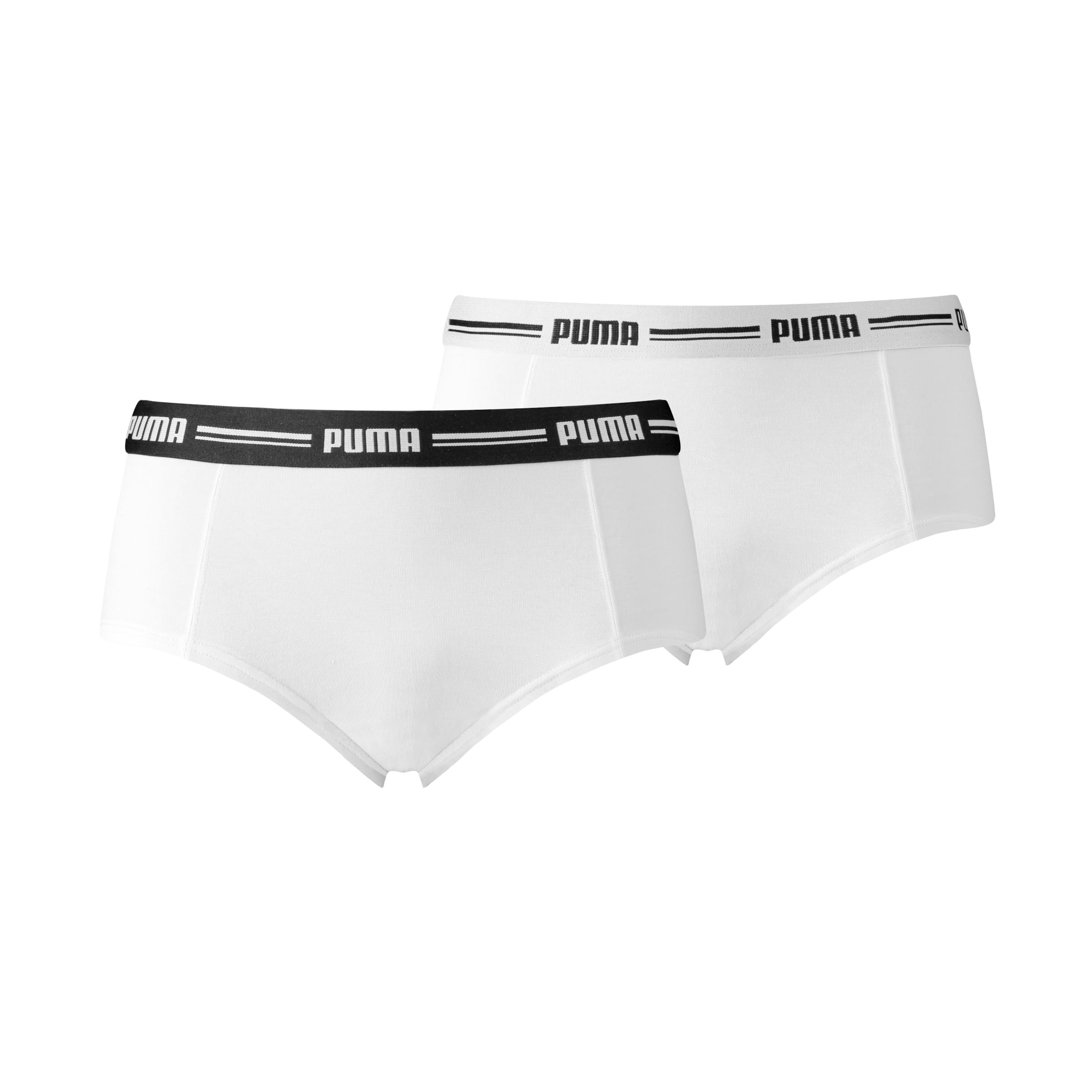 PUMA Panty »PUMA WOMEN MINI SHORT 2P PACK«, (Packung, 2er Pack), mit markantem Logo-Bund