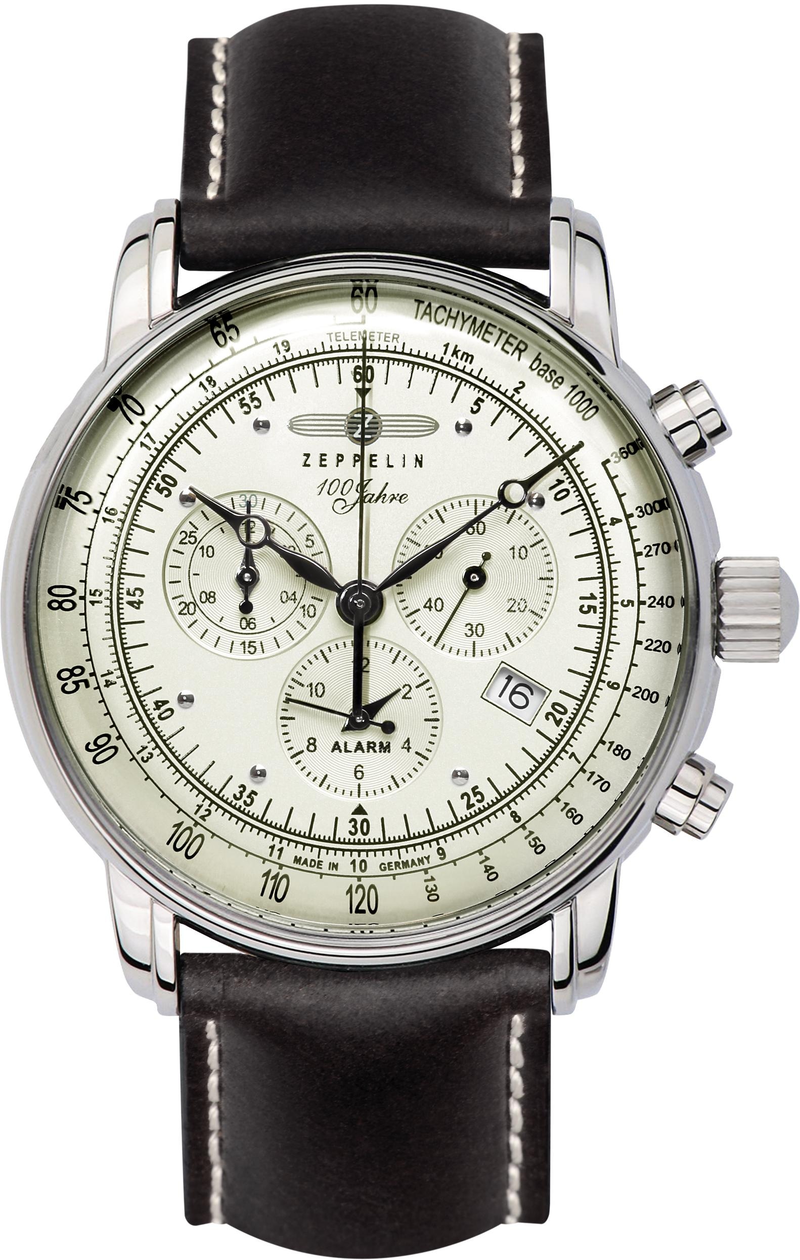 ZEPPELIN Chronograph »100 Jahre« Armbanduhr, Quarzuhr, Herrenuhr, Datum, Stoppfunktion, Made in Germany