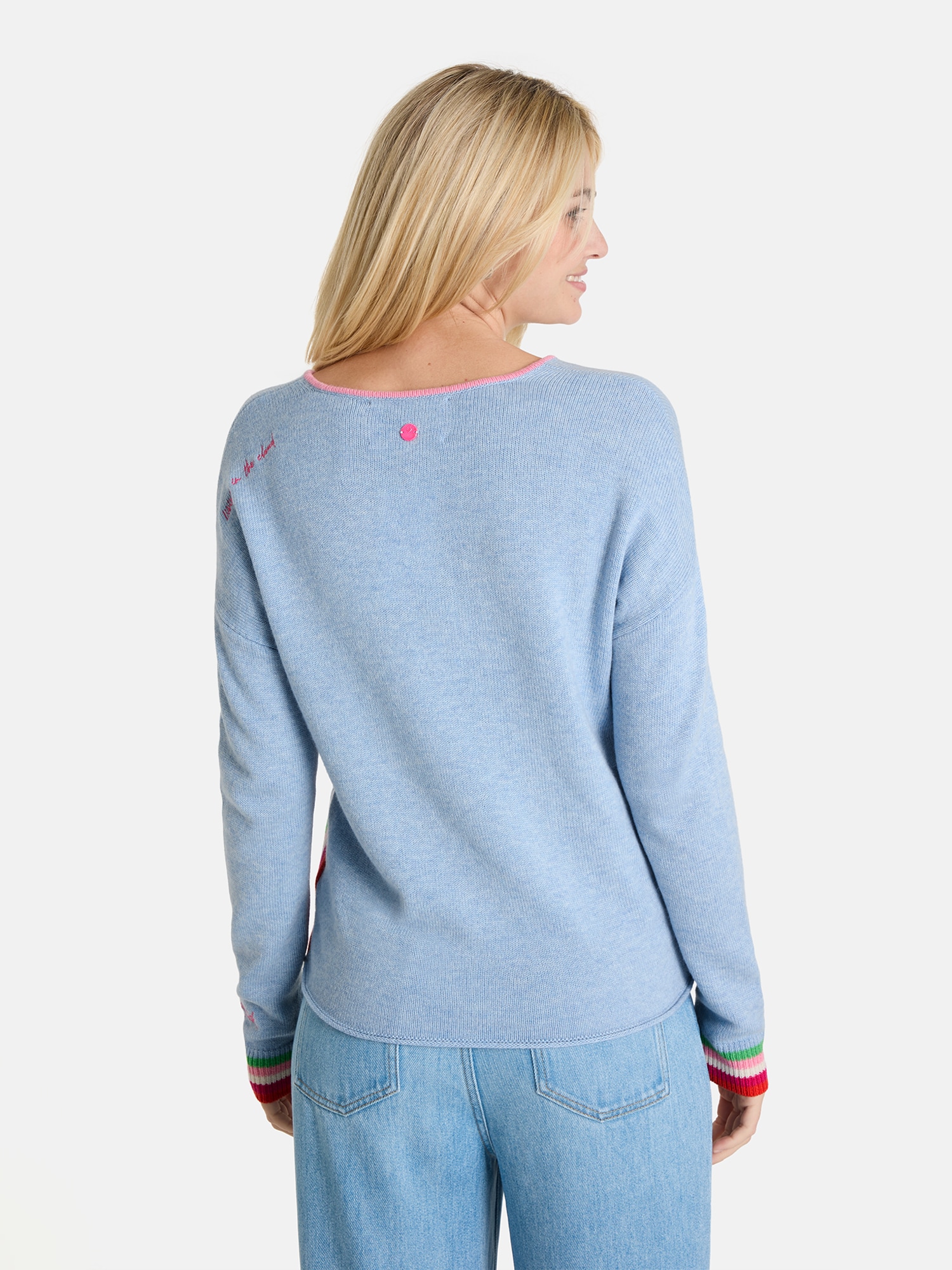 Lieblingsstück Strickpullover »MaraL« mit V-Ausschnitt, gestickte Details