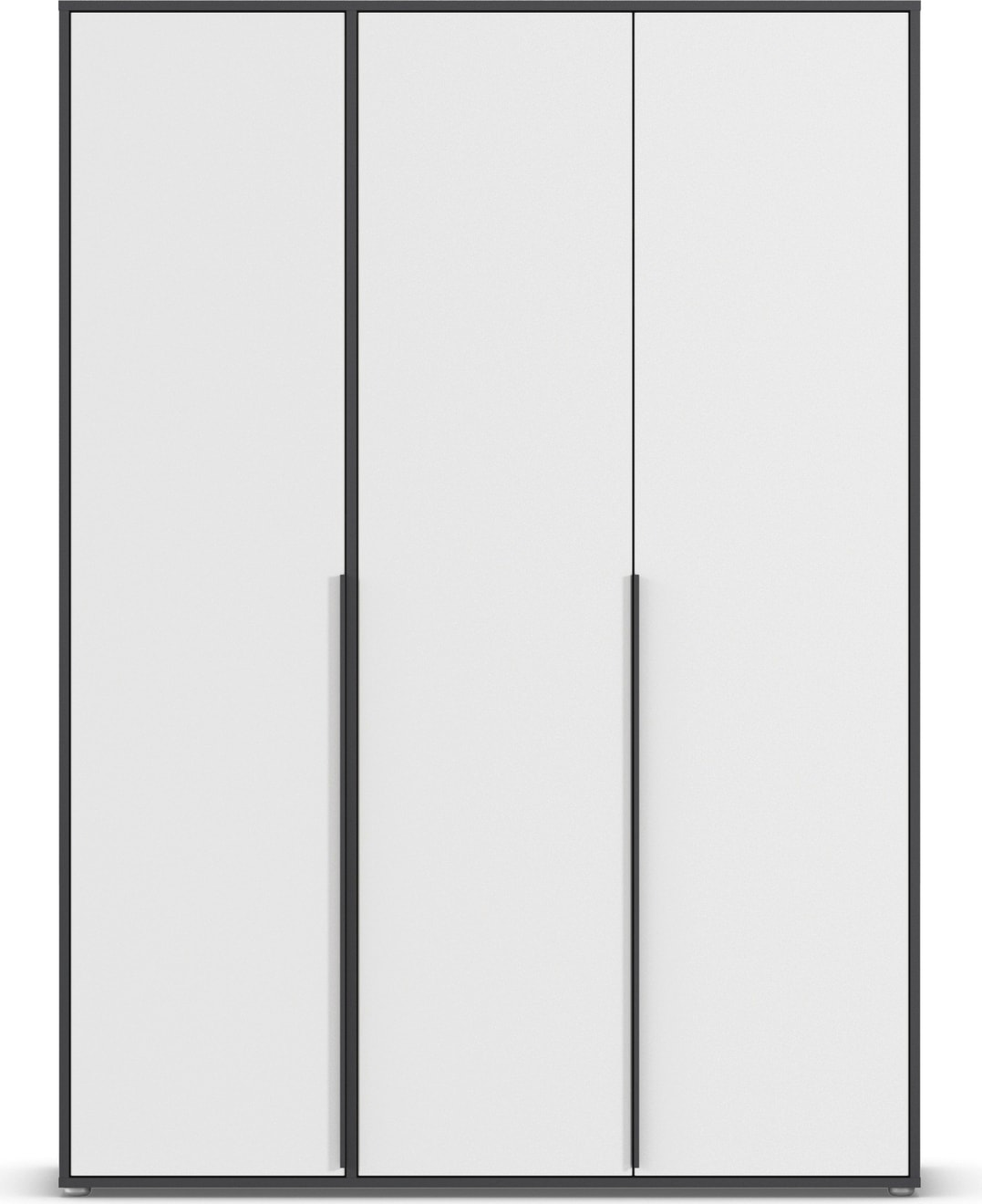 rauch Drehtürenschrank »Kleiderschrank Schrank Garderobe Wäscheschrank NAGATA viel Stauraum«, (in 3 verschiedenen Ausstattungen BASIC/CLASSIC/PREMIUM), mit modernen Stangengriffen in Graumetallic TOPSELLER MADE IN GERMANY