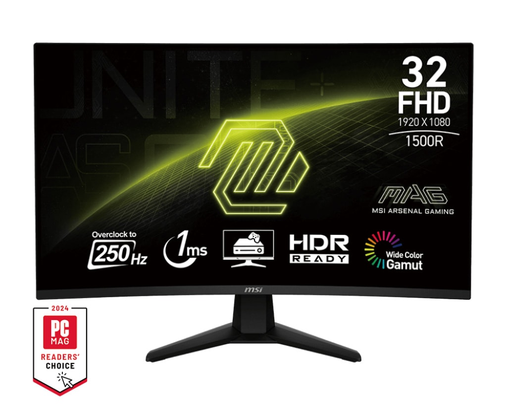 GAMEMAX Gaming-PC-Komplettsystem »MegaDeal Infinity Mini BK 2700 Ryzen 7 5700X RTX 5060Ti 16GB 1TB SSD« 32 ″ AMD Ryzen 7 GeForce RTX™ 5060 Ti 16 GB RAM 1.000 GB SSD Windows 11 + MSI MAG 32C6X Curved Monitor, 80cm (32")