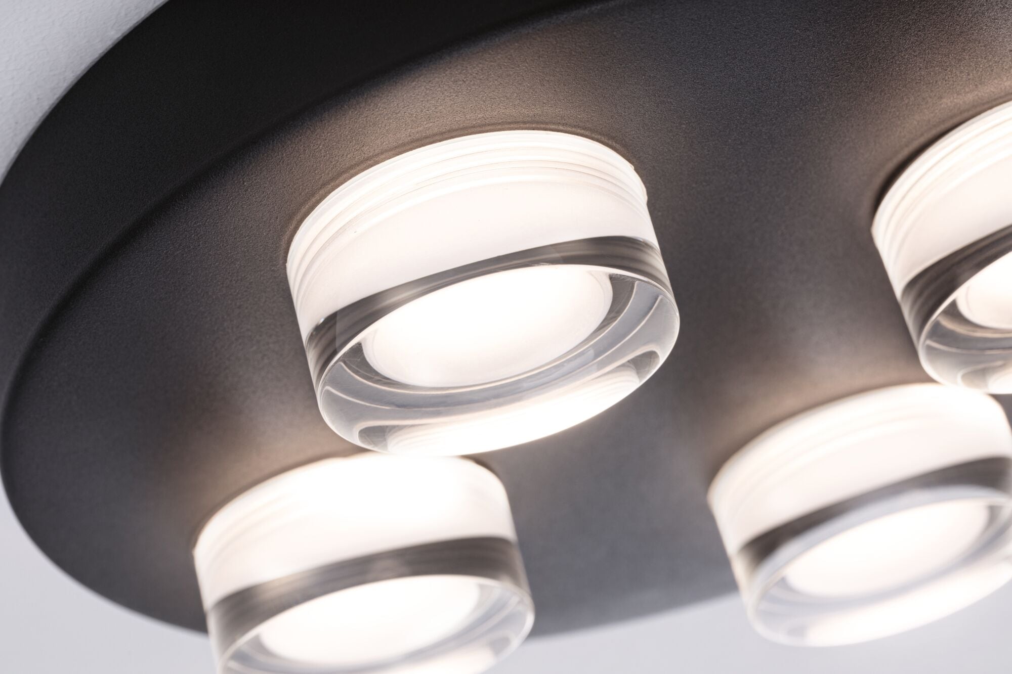 Paulmann LED Deckenleuchte »Selection Bathroom Wand-/Deckenleuchte Kame IP44 Signalschwarz 4er«, 4 flammig