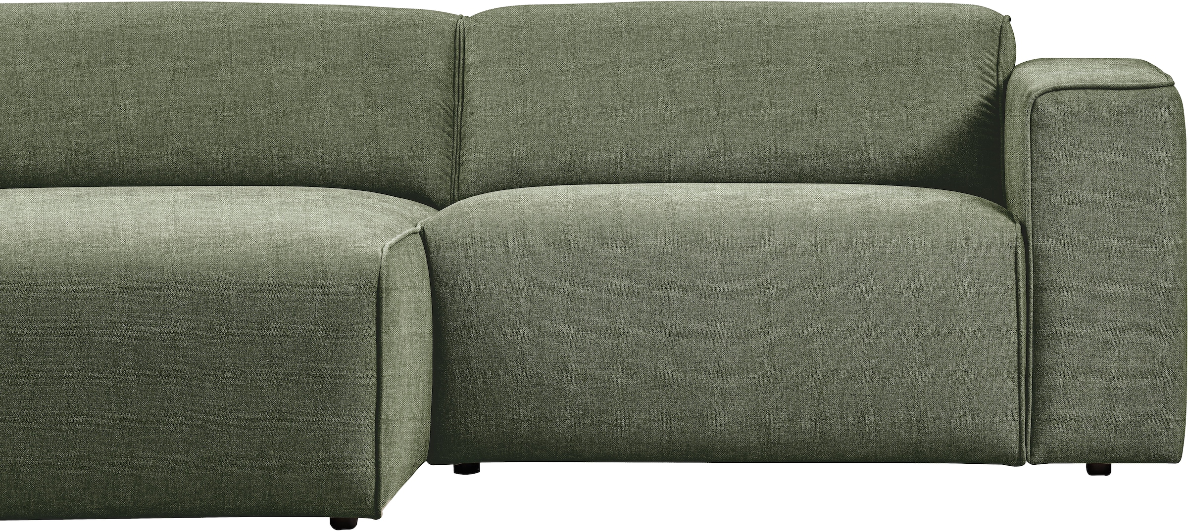 andas Ecksofa »Noord mit Kedernaht, Breite 234 cm«, Cord, Struktur, Webstoff, mit Wellenunterfederung, Massivholzrahmen