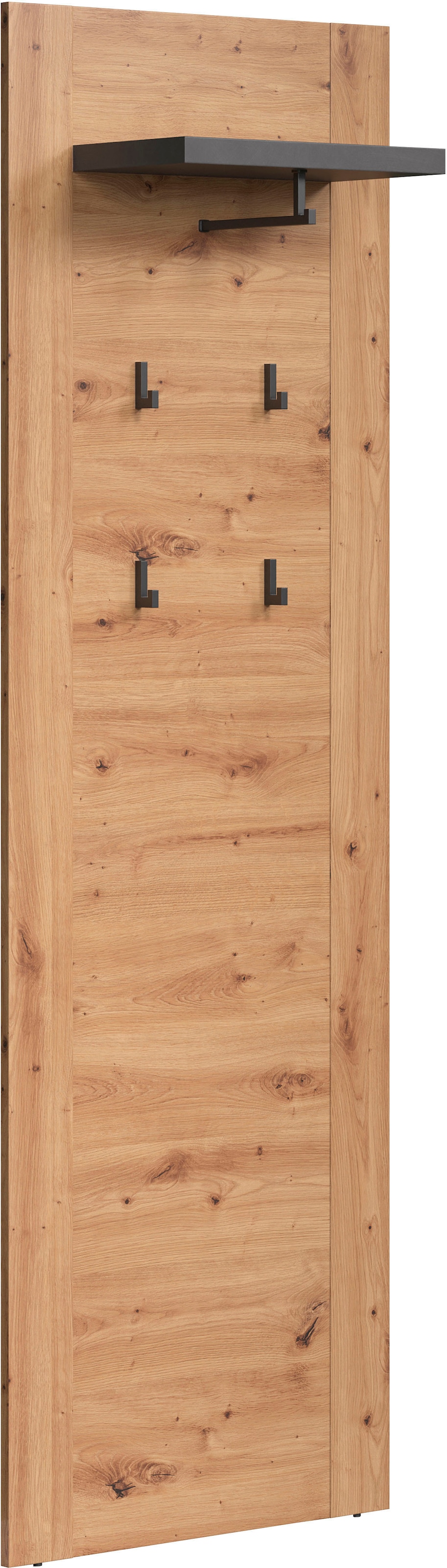 Home affaire Garderobenpaneel »Ambres« Garderobenpaneel mit Ablage & Haken - (B/T/H) 62/26/199 cm