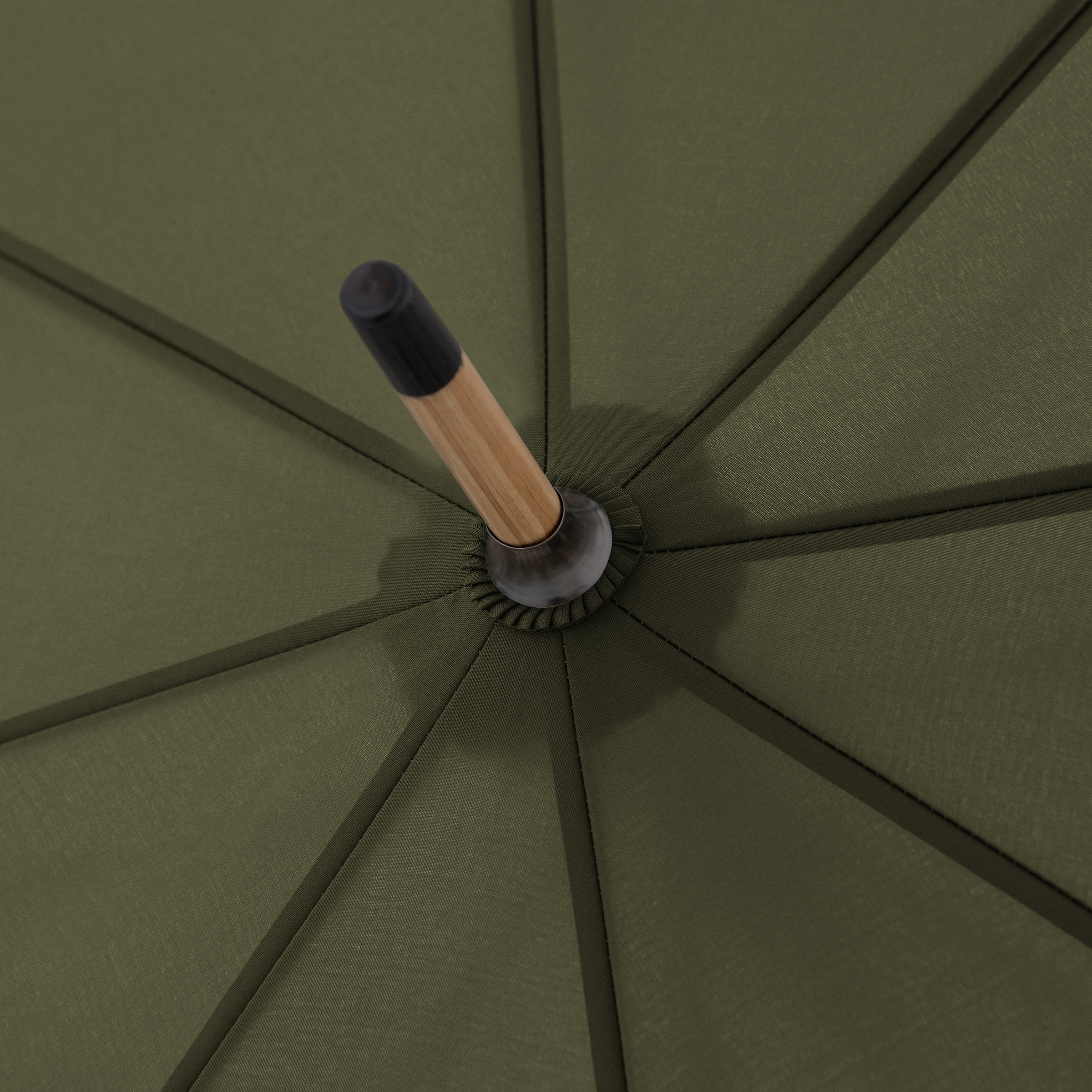 doppler® Stockregenschirm »nature Long, deep Material olive«, aus aus Holz recyceltem online bei Schirmgriff mit