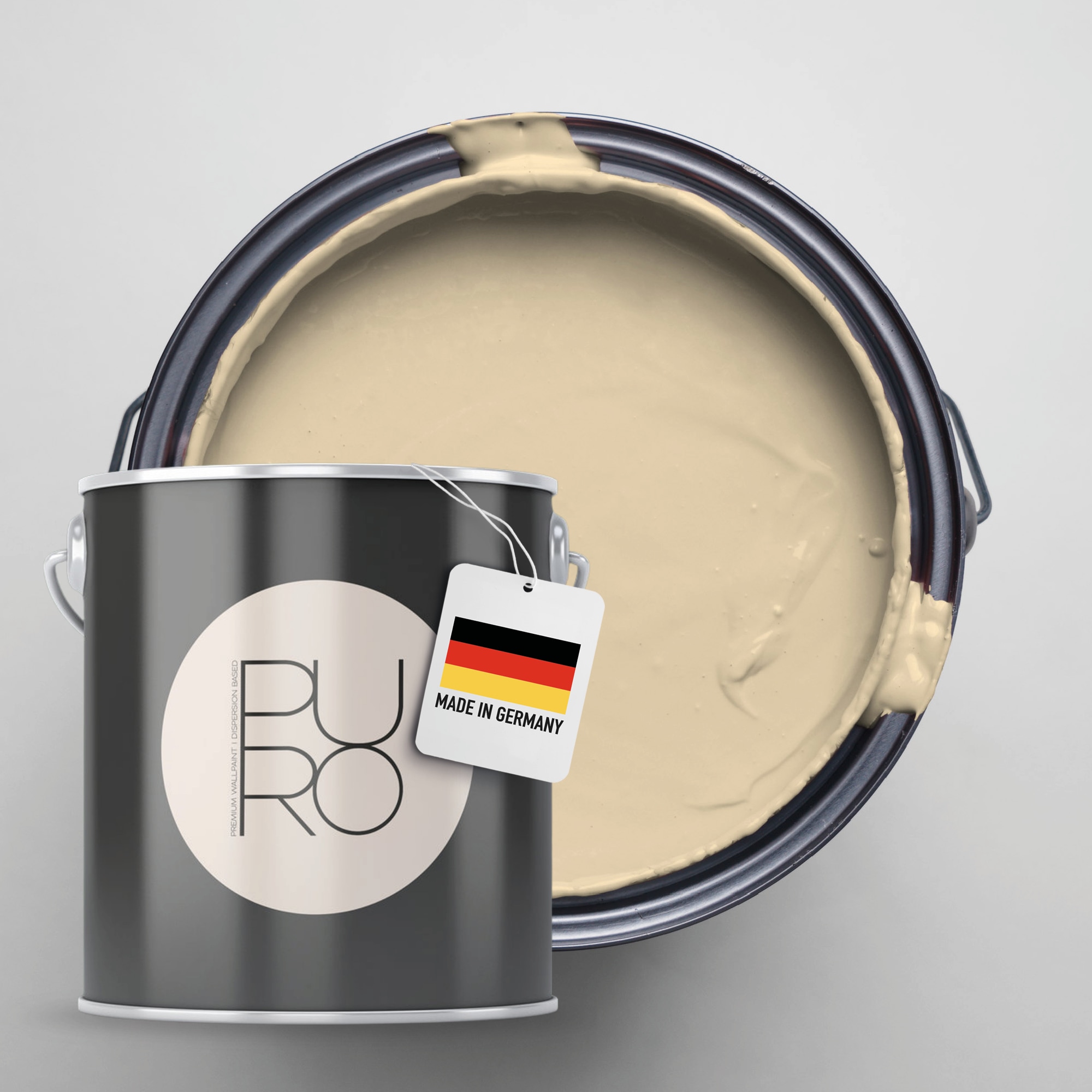 A.S. Création Wandfarbe »Premium Innenwandfarbe PURO Tuchmatt sandy beige« ideal für Wohnzimmer, Schlafzimmer, Flur und Küche, Farbwelt Beige