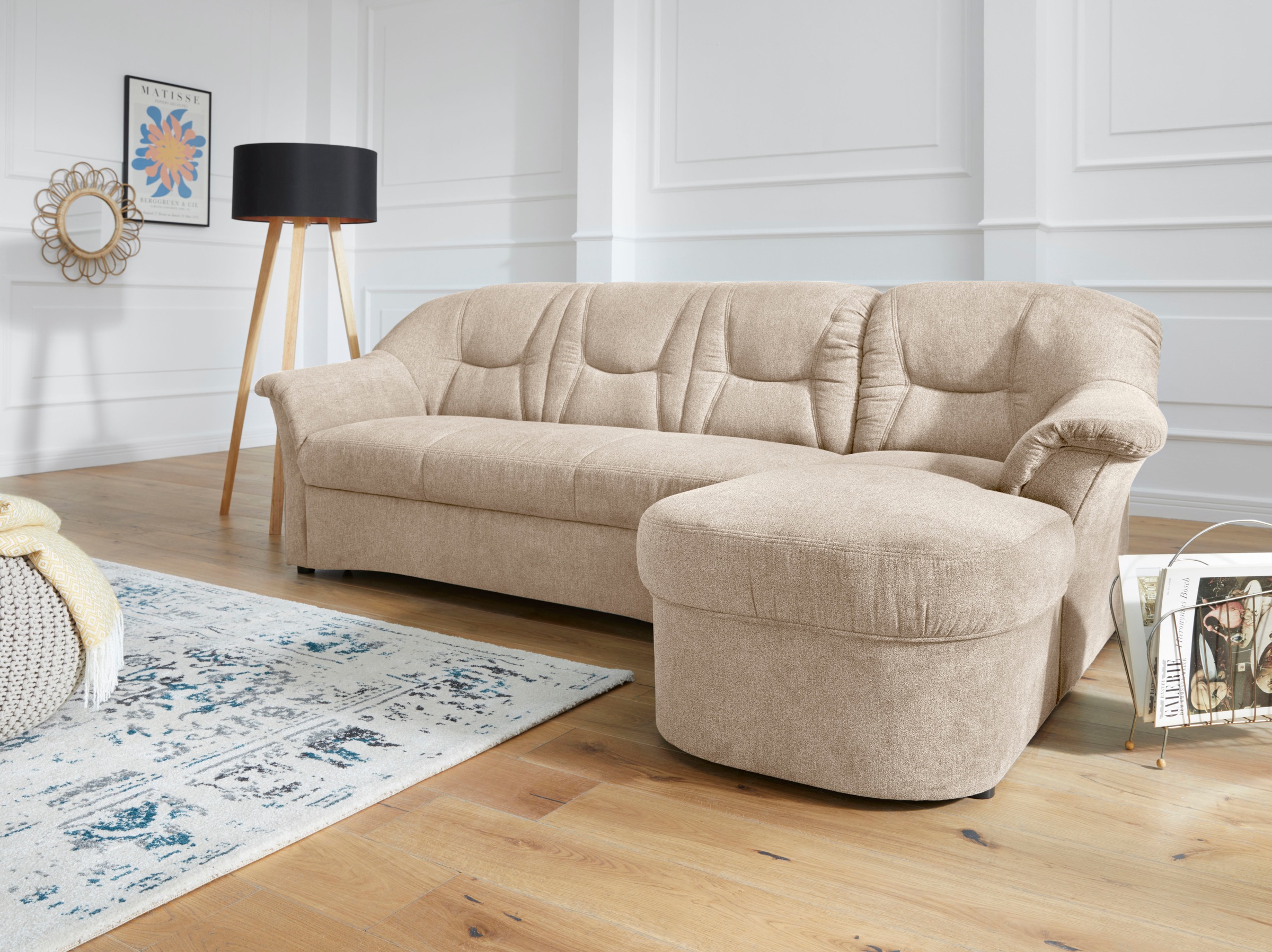 DOMO collection Ecksofa »Sarafina zeitlos und komfortabel, optional mit Fed günstig online kaufen