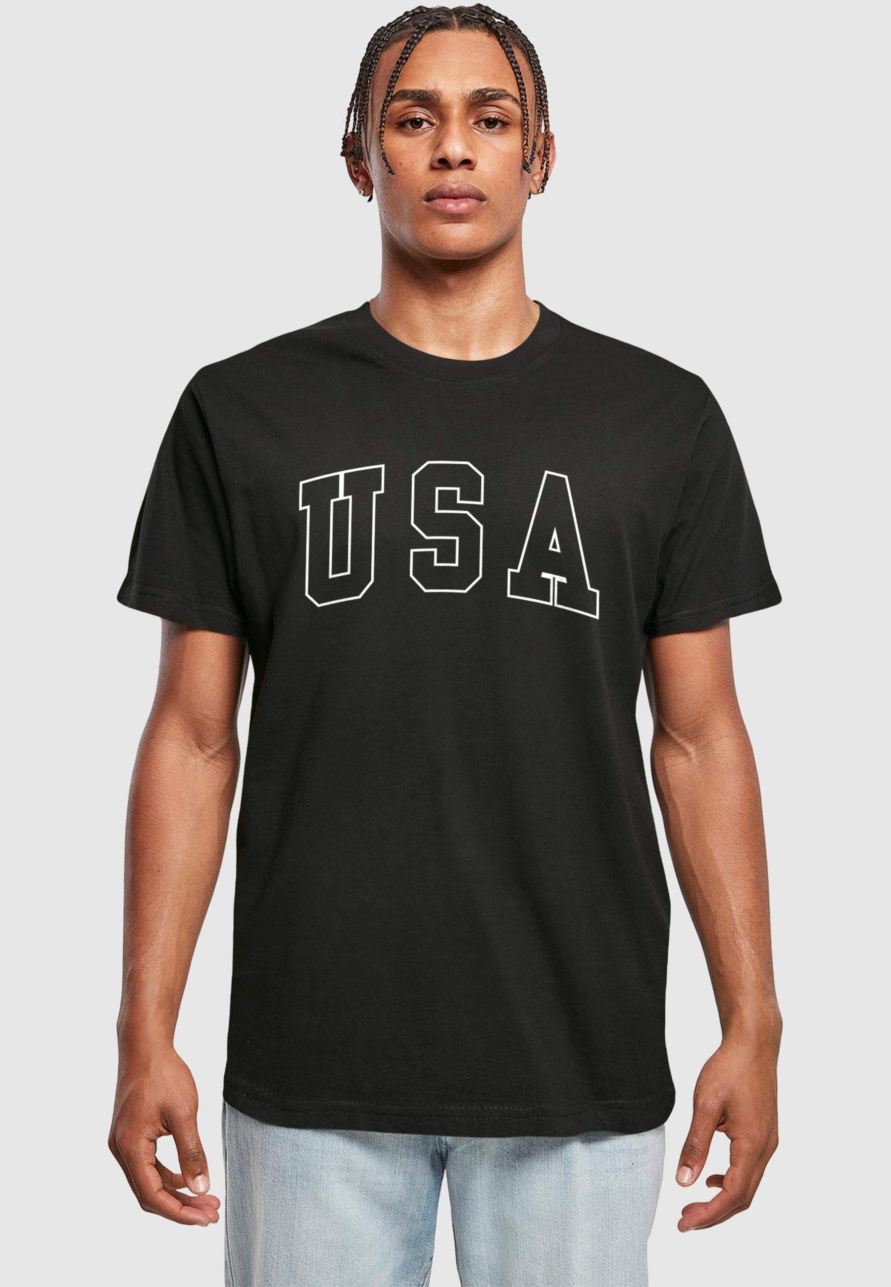 MisterTee T-Shirt »MisterTee USA Wording Tee« 1 Stk.