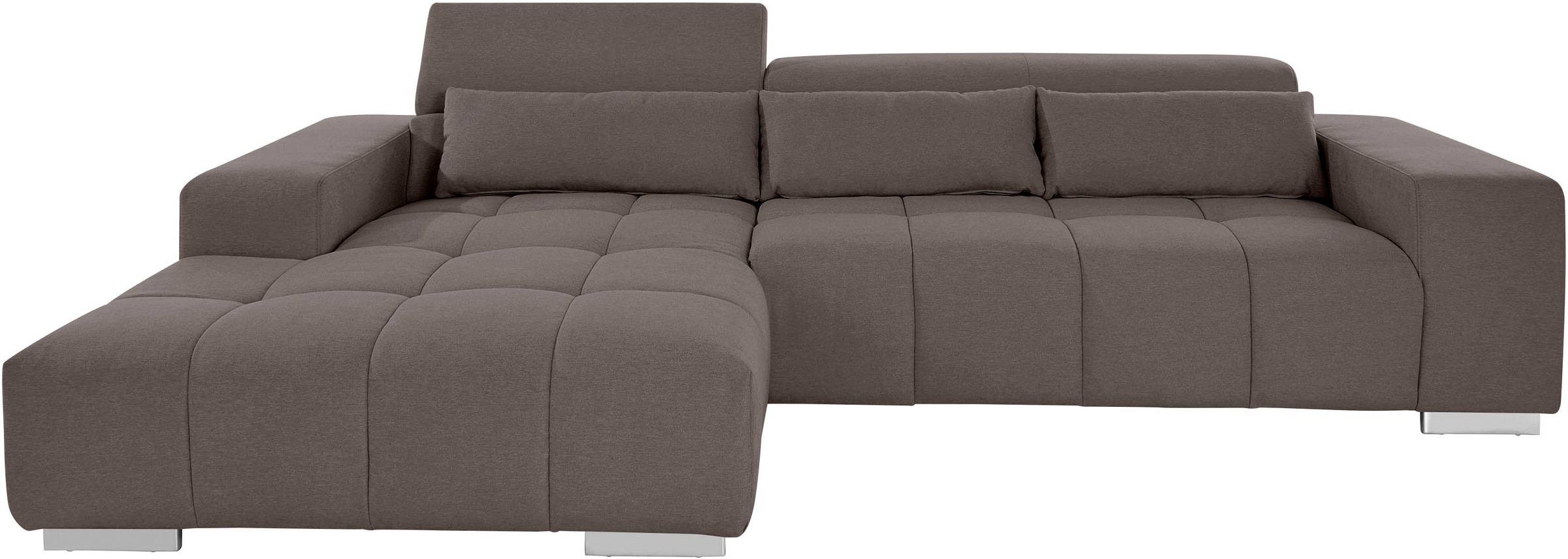 COTTA Ecksofa »Orion L-Form«, mit Kopfteilverstellung & 3 Nierenkissen