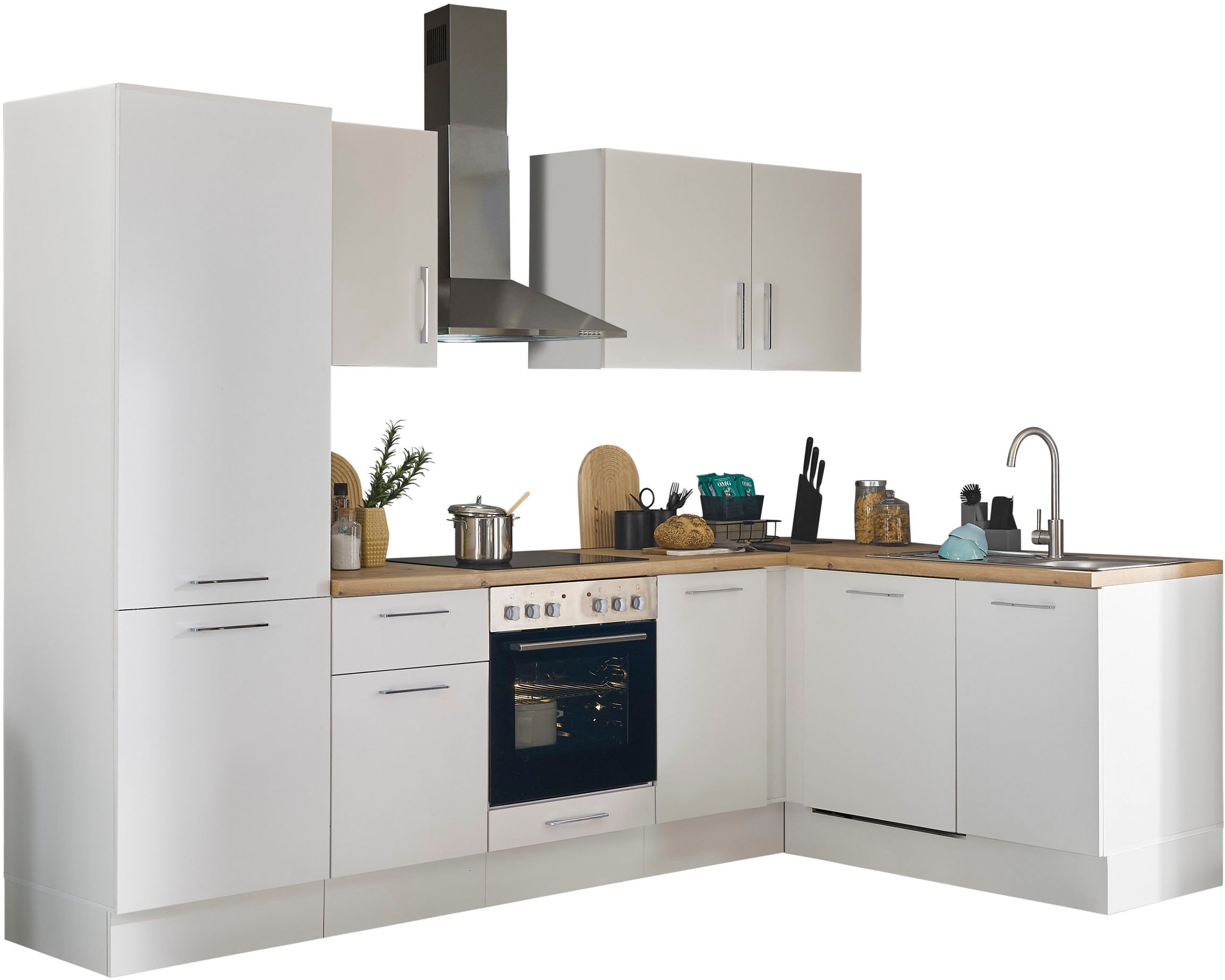 BASIC by Balculina Winkelküche »Turin« Stellbreite 280x175 cm, wahlweise mit E-Geräten