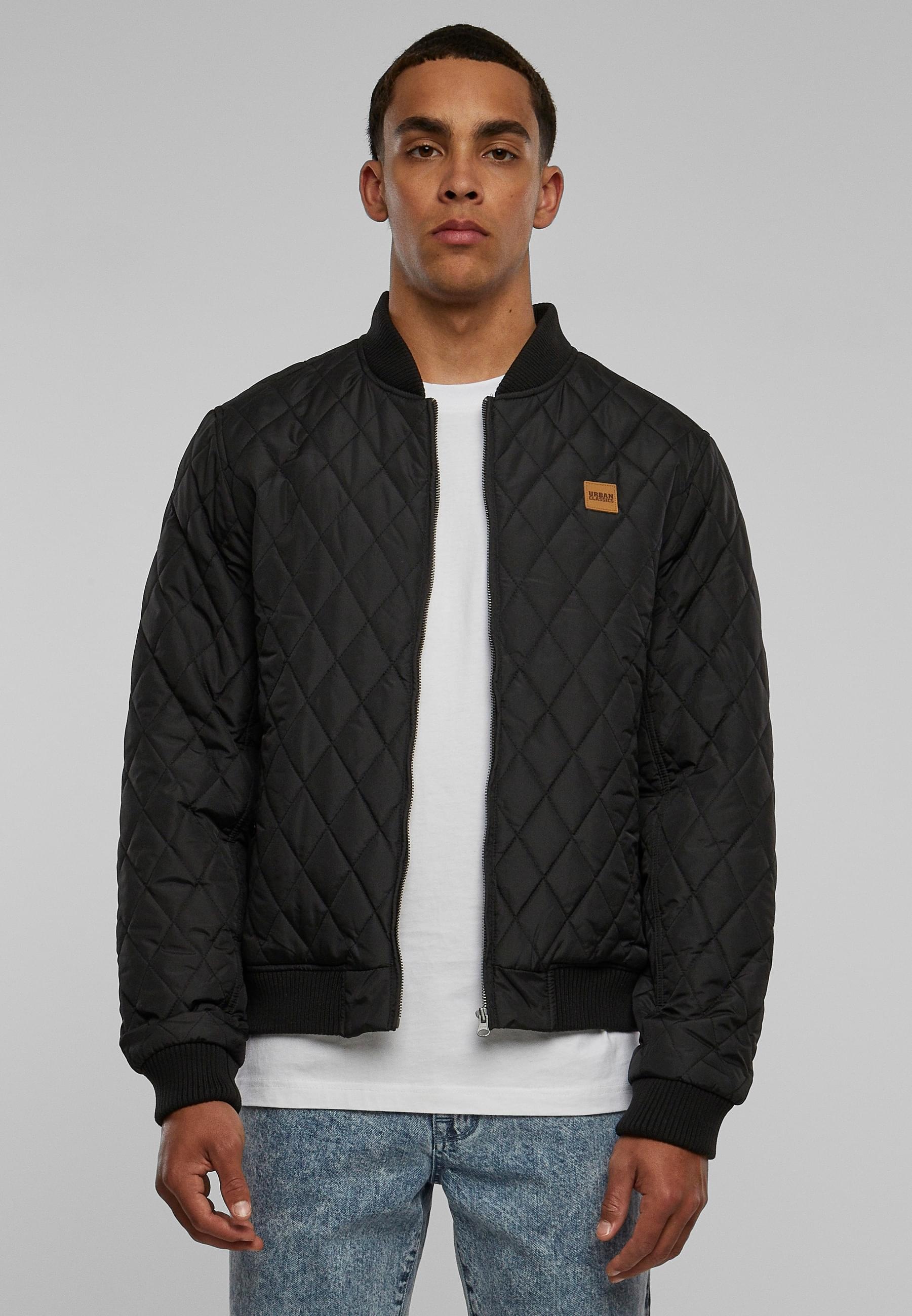 URBAN CLASSICS Allwetterjacke »Urban Classics Herren Diamond Quilt Jacket« 1 Stk. tlg. ohne Kapuze