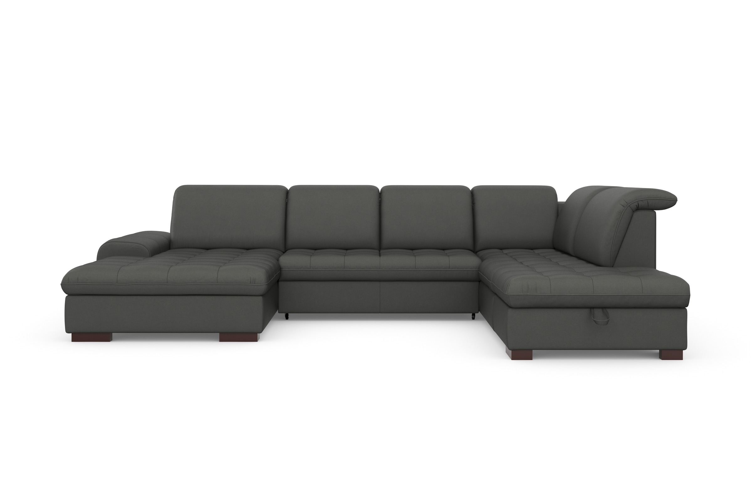 sit&more Wohnlandschaft »Luxor U-Form«, wahlweise mit Bettfunktion, Bettkasten und Kopfteilverstellung