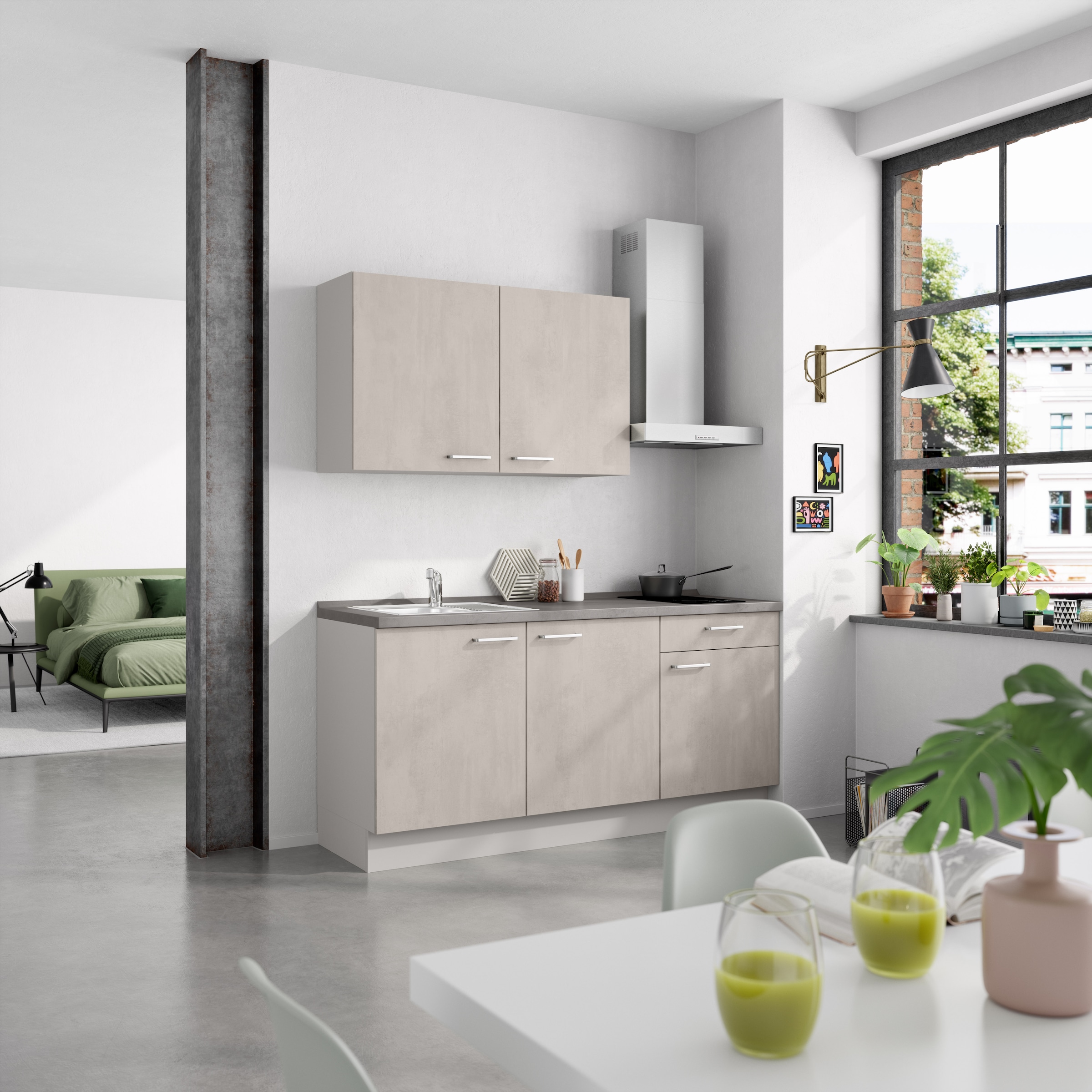 nobilia® Küchenzeile »"Riva I"«, vormontiert, Ausrichtung wählbar, Breite 180 cm, wahlw. mit E-Geräten