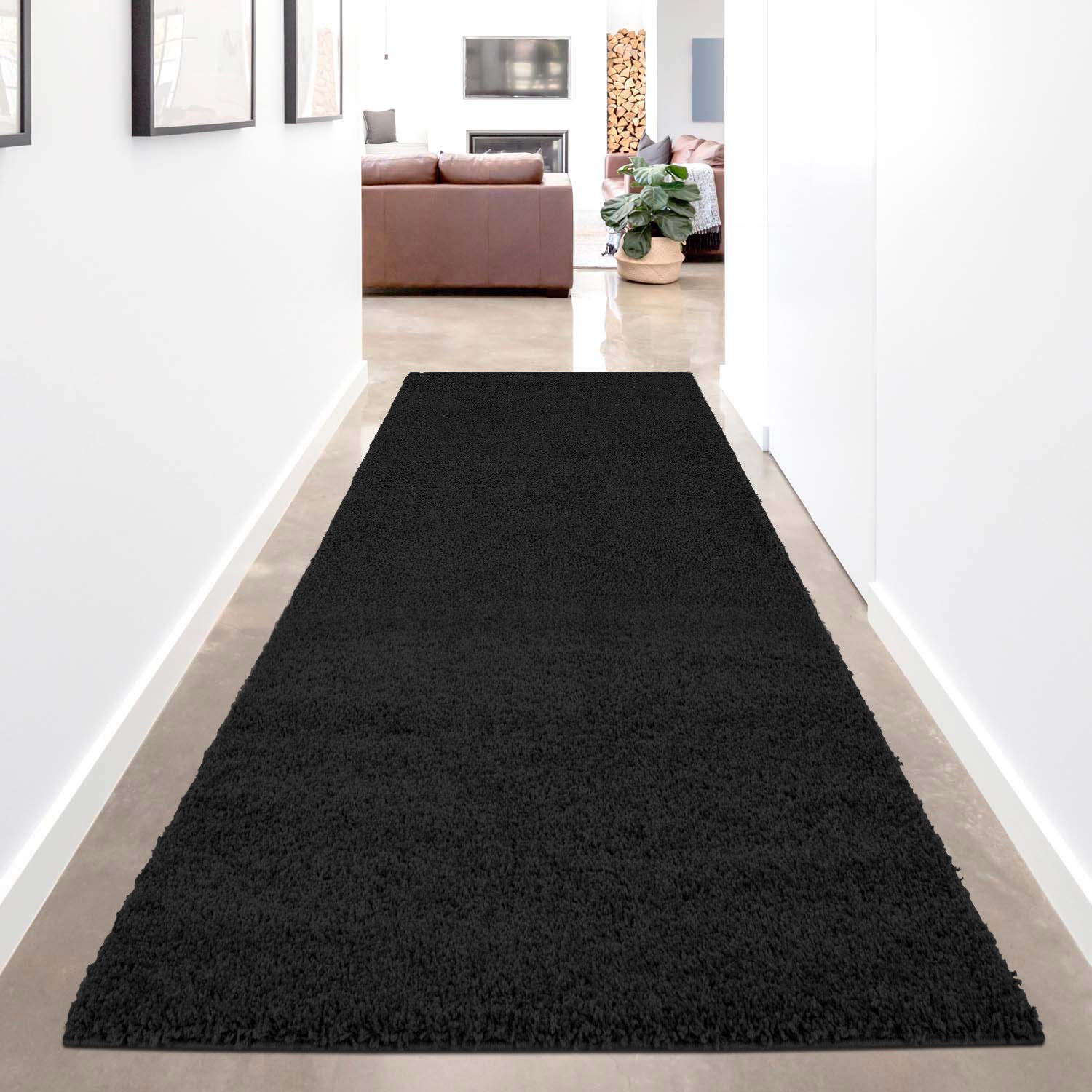 Carpet City Hochflor-Teppich »Shaggi uni 500«, rechteckig, 30 mm Höhe, Läuf günstig online kaufen