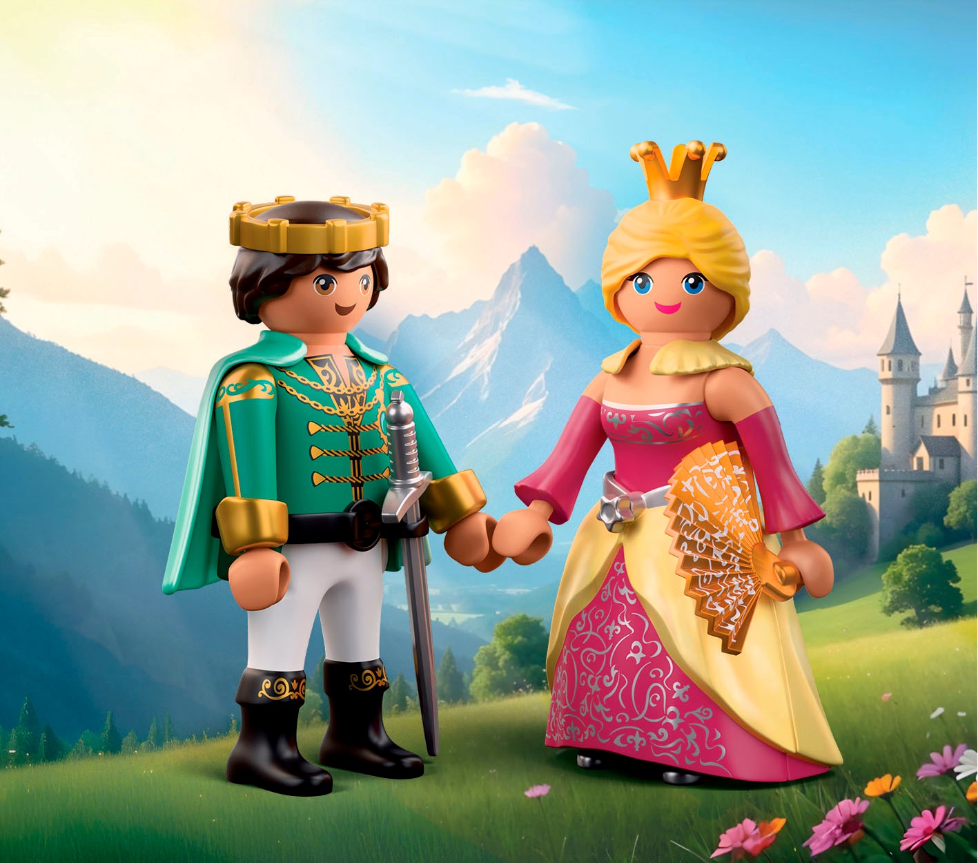 Playmobil® Konstruktions-Spielset »Prinz und Prinzessin (71886), Duo Pack«, (13 St.), Made in Europe