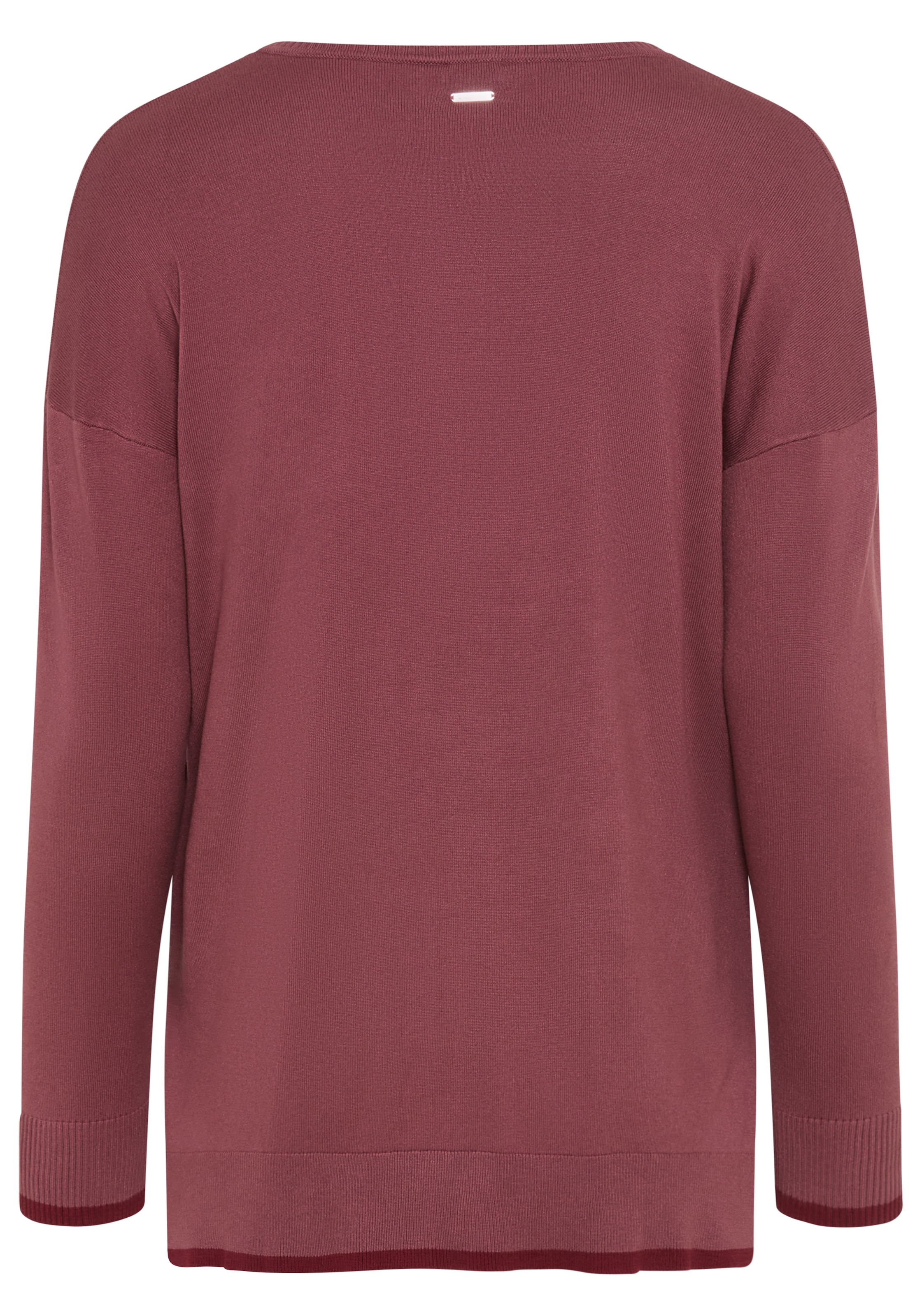 Laura Scott CURVE Strickpullover »Große Größen« aus Feinstrick, mit tiefem V-Ausschnitt, figurumspielende Passform