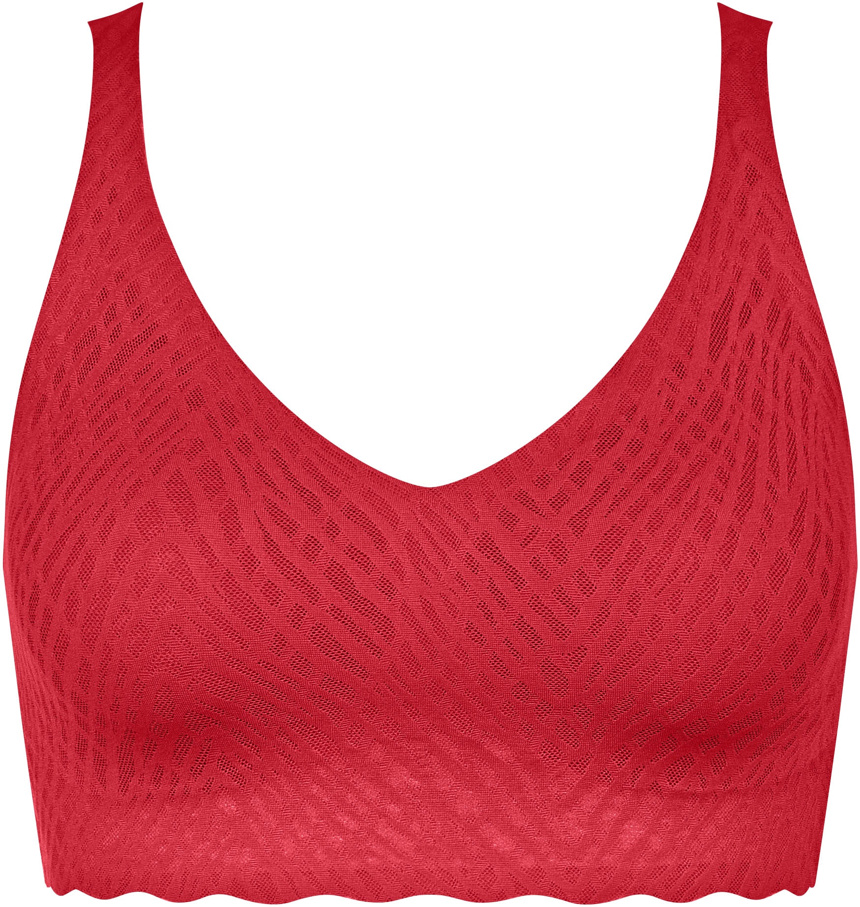 sloggi Bralette »ZERO Feel Bliss«, nahtlos mit Spitzenoptik, V-Ausschnitt, herausnehmbare Pads