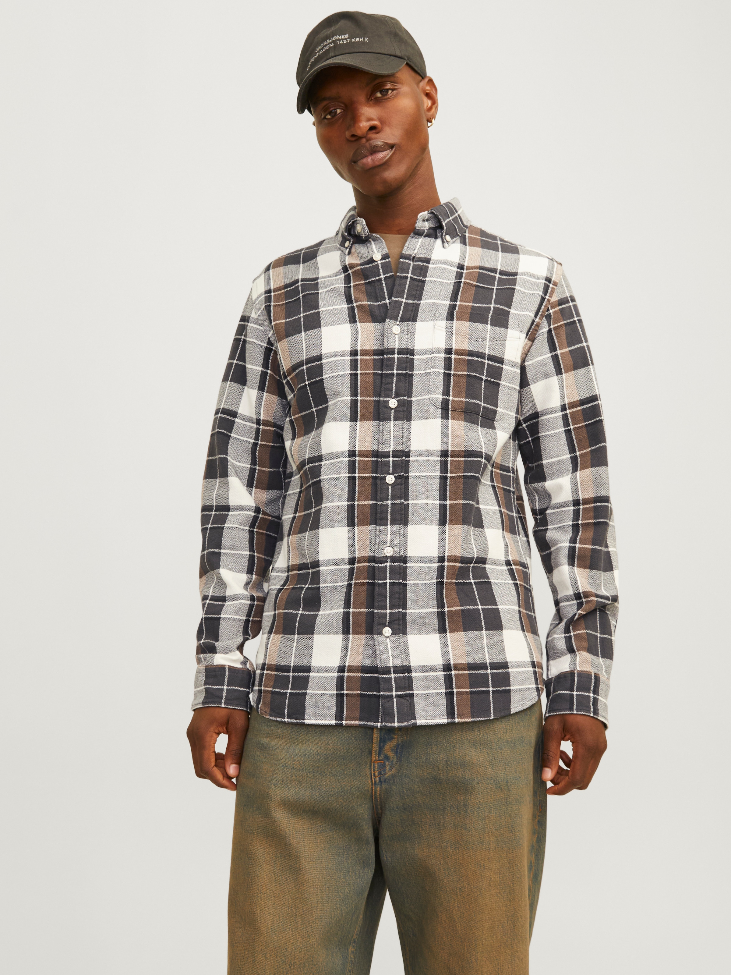 Jack & Jones Langarmhemd »JPRBLUBROOK CHECK STRUCTURE L/S SHIRT SN«