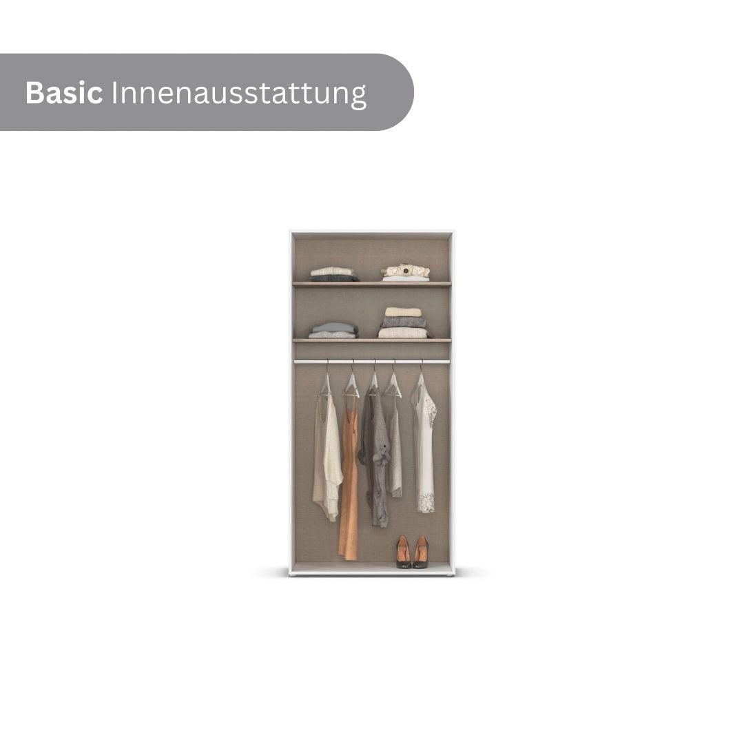 rauch Kleiderschrank »VOYAGER Otto´s Choice Garderobe Wäscheschrank TOPSELLER Schlafzimmer« in 3 verschiedenen Ausstattungen BASIC/CLASSIC/PREMIUM,  mit 2 modernen Griffvarianten, viel Stauraum MADE IN GERMANY