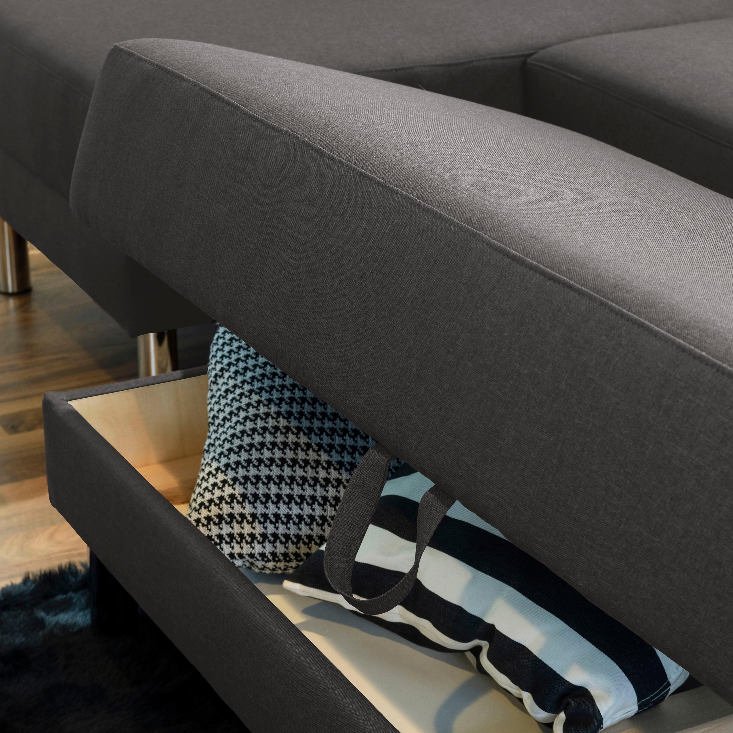 Max Winzer® Schlafsofa »Just Fresh«, mit Rückenverstellung, inklusive Stauraumhocker