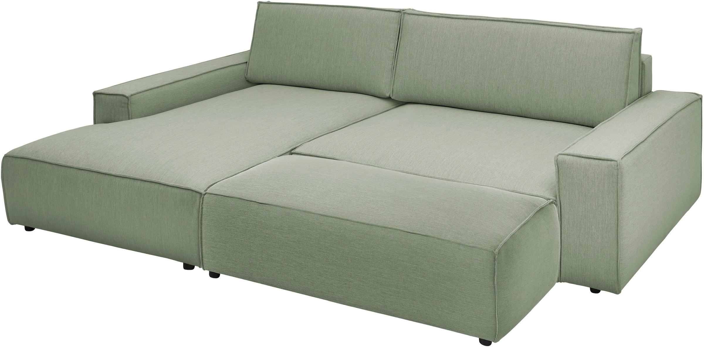 Home affaire Polsterecke »NEU: SHERWOOD XXL tief, L-Form mit Schlaffunktion, Big-Sofa mit Hocker«, (Set, 2 St.), stellbar zum Schlafsofa (Krokodilverbinder), Cord, Leinenoptik