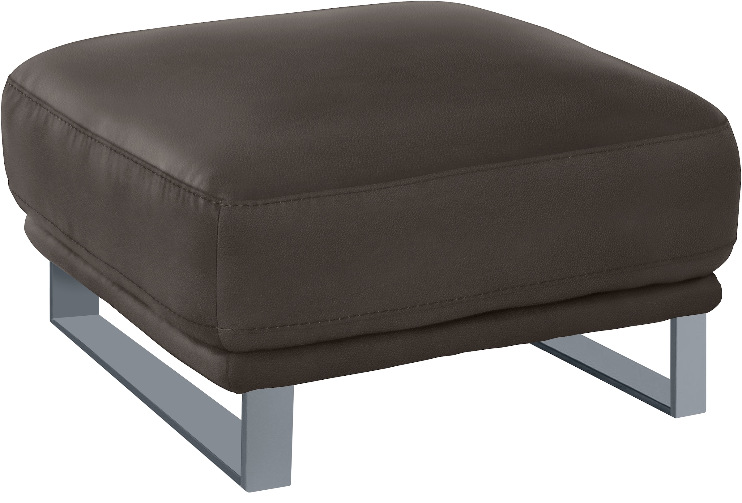 W.SCHILLIG Hocker »montanaa« mit Metallkufen in Silber matt, Breite 71 cm