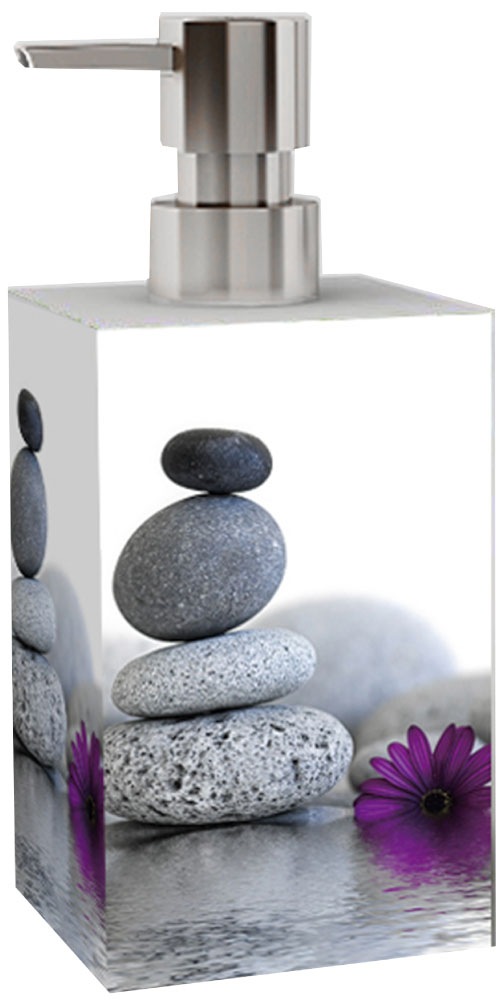 Sanilo Badaccessoire-Set »Energy Stones« WC-Sitz, Badteppich, Stöpsel, Seifenspender und WC-Bürste