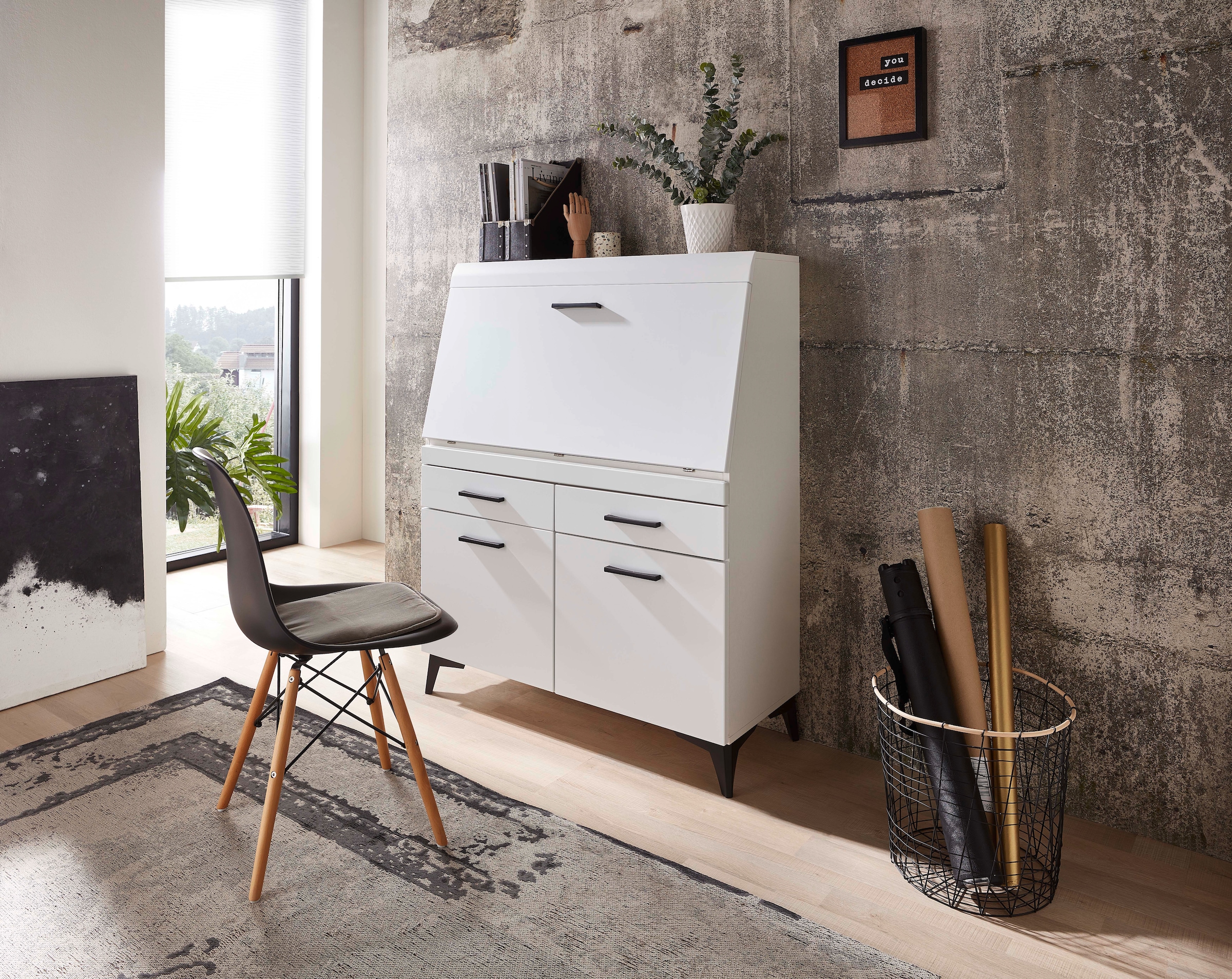 Innostyle Sekretär »SECRET«, Stauraumschrank, mit Monitor-/Laptopfach, Soft-Close, Breite 98 cm