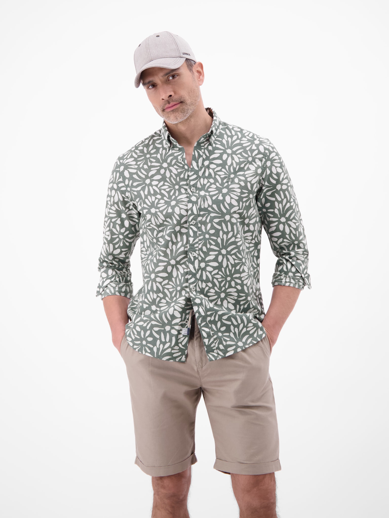 LERROS Langarmhemd mit All-Over Print