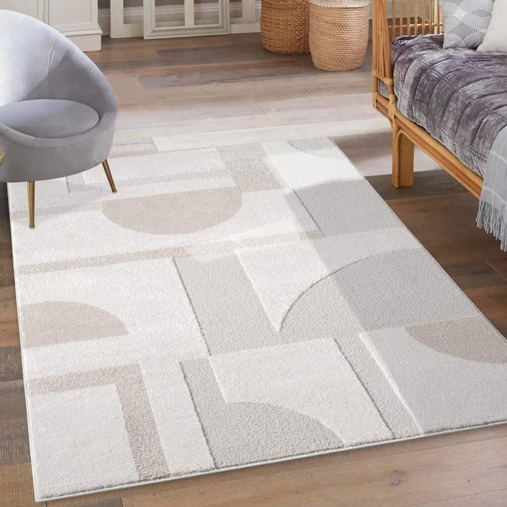 Carpet City Teppich »LOUNGE 9992« rechteckig 15 mm Höhe Kurzflor-Teppich Modern, Hoch-Tief-Struktur, Wohnzimmer, Schlafzimmer