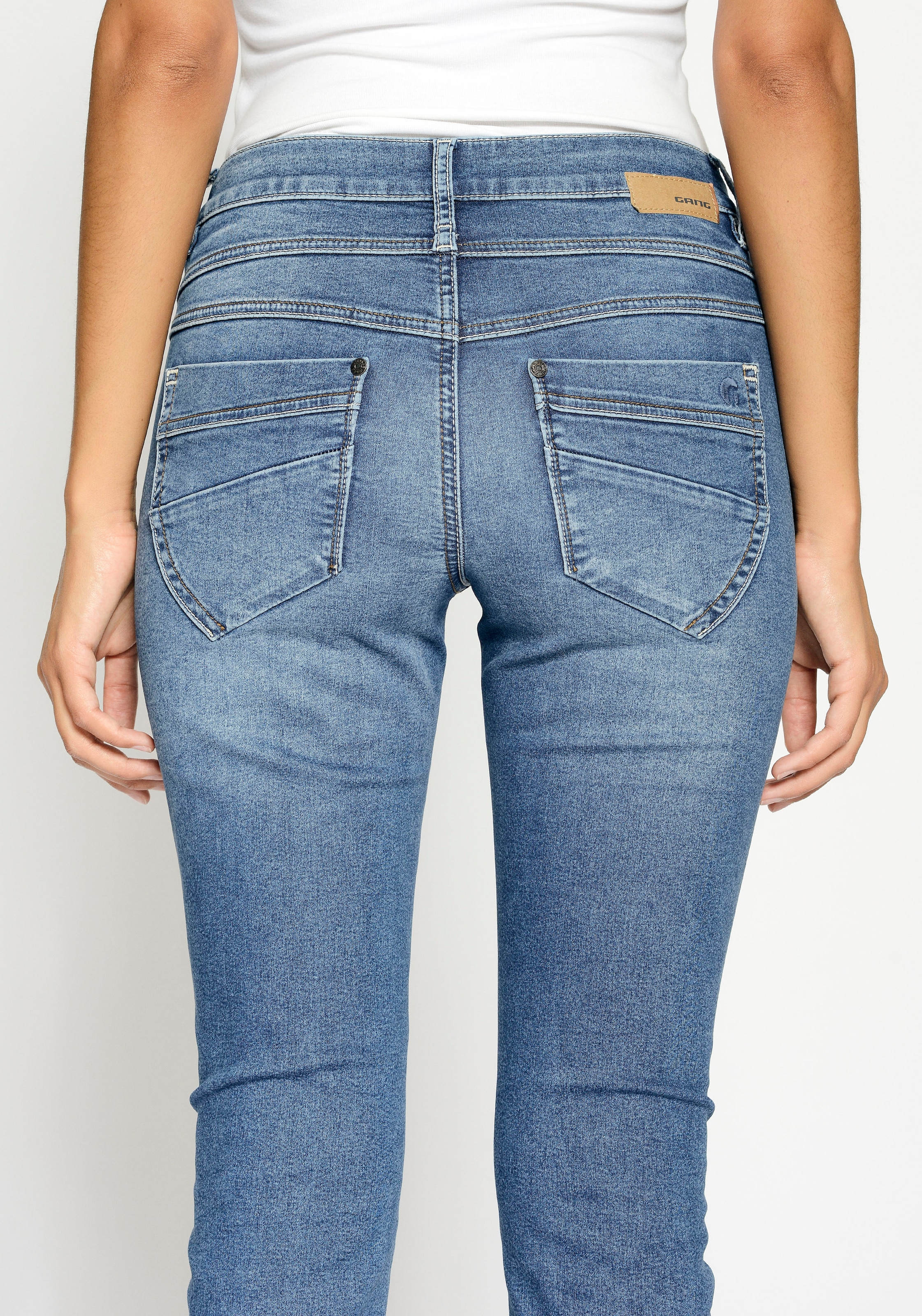 GANG Skinny-fit-Jeans »94MORA«, mit 3-Knopf-Verschluss kaufen Passe online vorne und