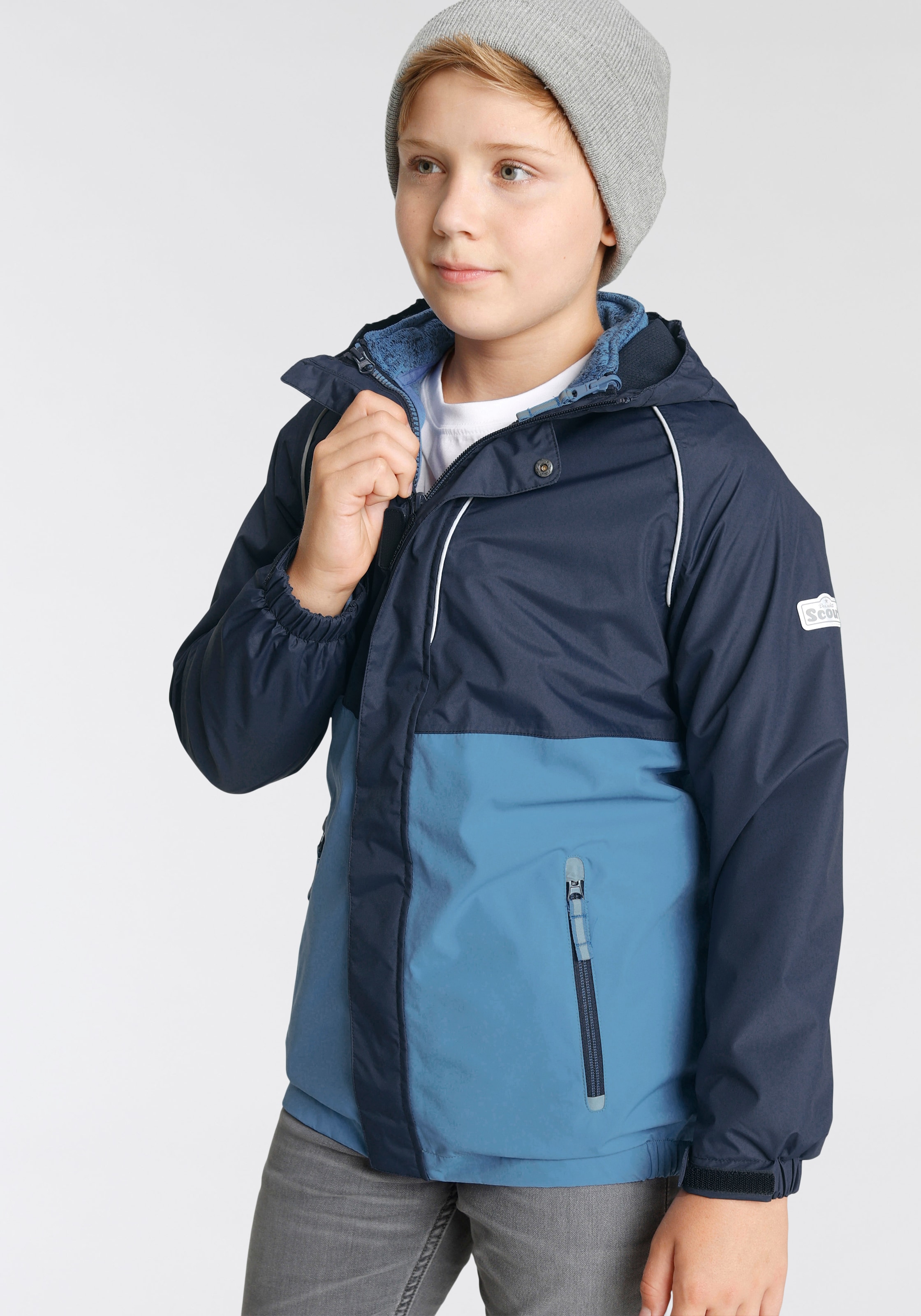 Scout 3-in-1-Funktionsjacke »ALL WEATHER«, (2 Strickfleecejacke im jetzt Funktionsjacke %Sale St.), mit mit Kapuze