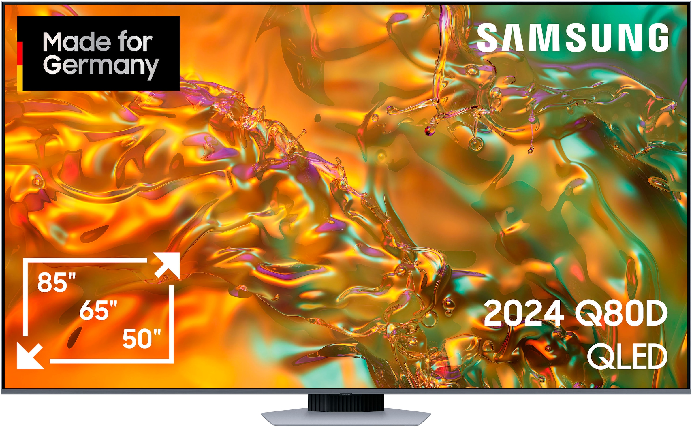 Samsung QLED-Fernseher »GQ55Q80DAT«, 4K Ultra HD, Smart-TV, Neural Quantum 4K AI Gen2 Prozessor, bis zu 120Hz