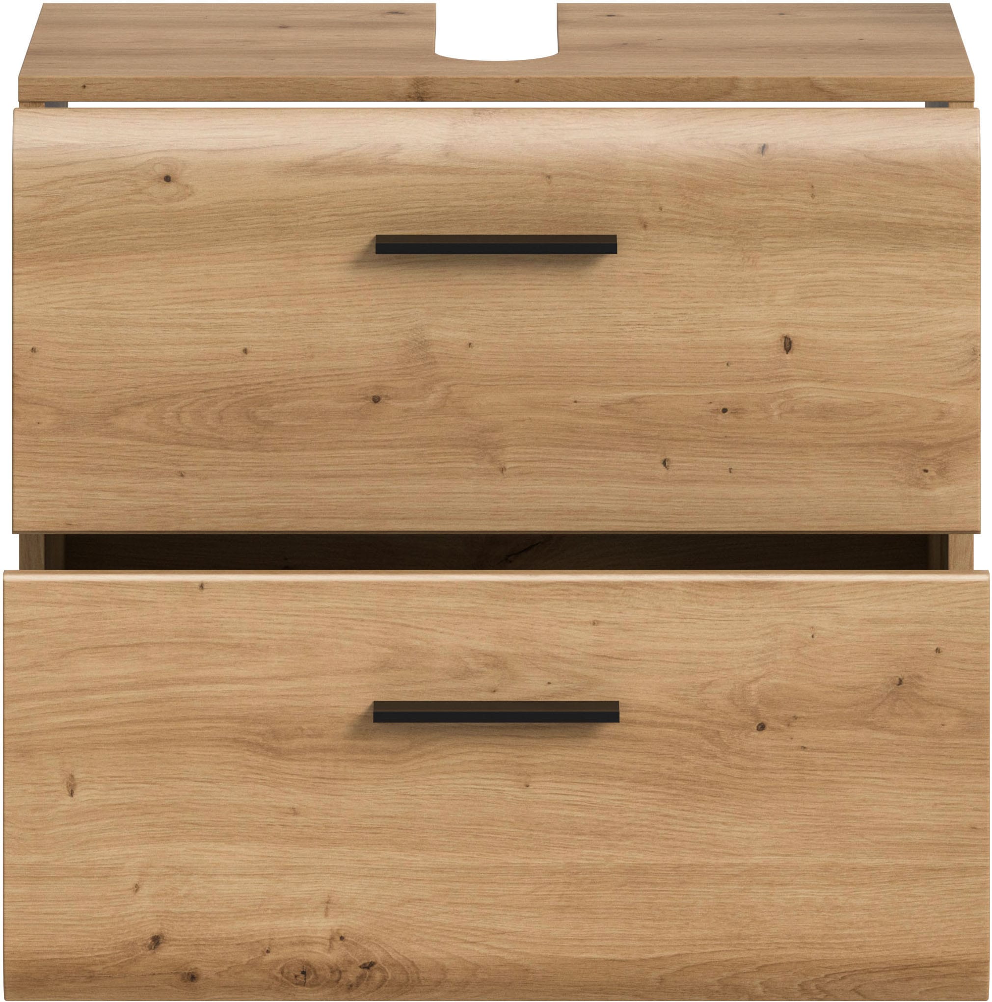 INOSIGN Waschbeckenunterschrank »FLORENZ, TOPSELLER!, Breite 60 cm, 2 Schubkästen,ink. Siphonausschnitt«, (1 St.), Florenz, Waschbeckenunterschrank, Artisan Oak NB, 2 Schubladen