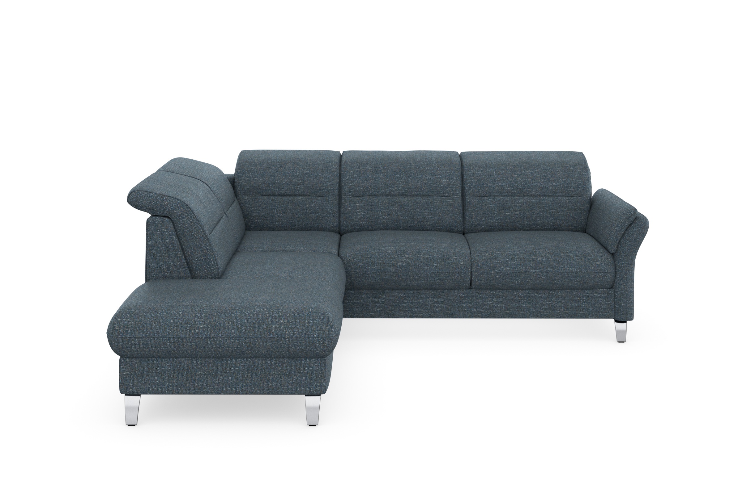 sit&more Ecksofa »Grenoble L-Form mit Federkern«, wahlweise mit Bettfunktion, Bettkasten, Arm- und Kopfteilverstellung