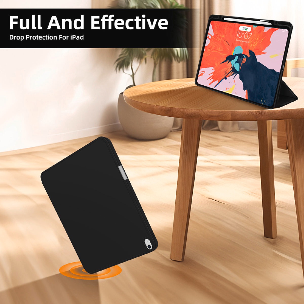 4smarts Tablet-Hülle »Folio Case Basic für Apple iPad Air 13 (M2, 2024)«, Backcover, Schutzhülle, Handyschutzhülle, Case, Schutzcase, stoßfest