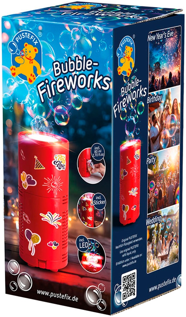 PUSTEFIX Seifenblasen Kanone »Bubble Feuerwerk«, mit LED-Licht
