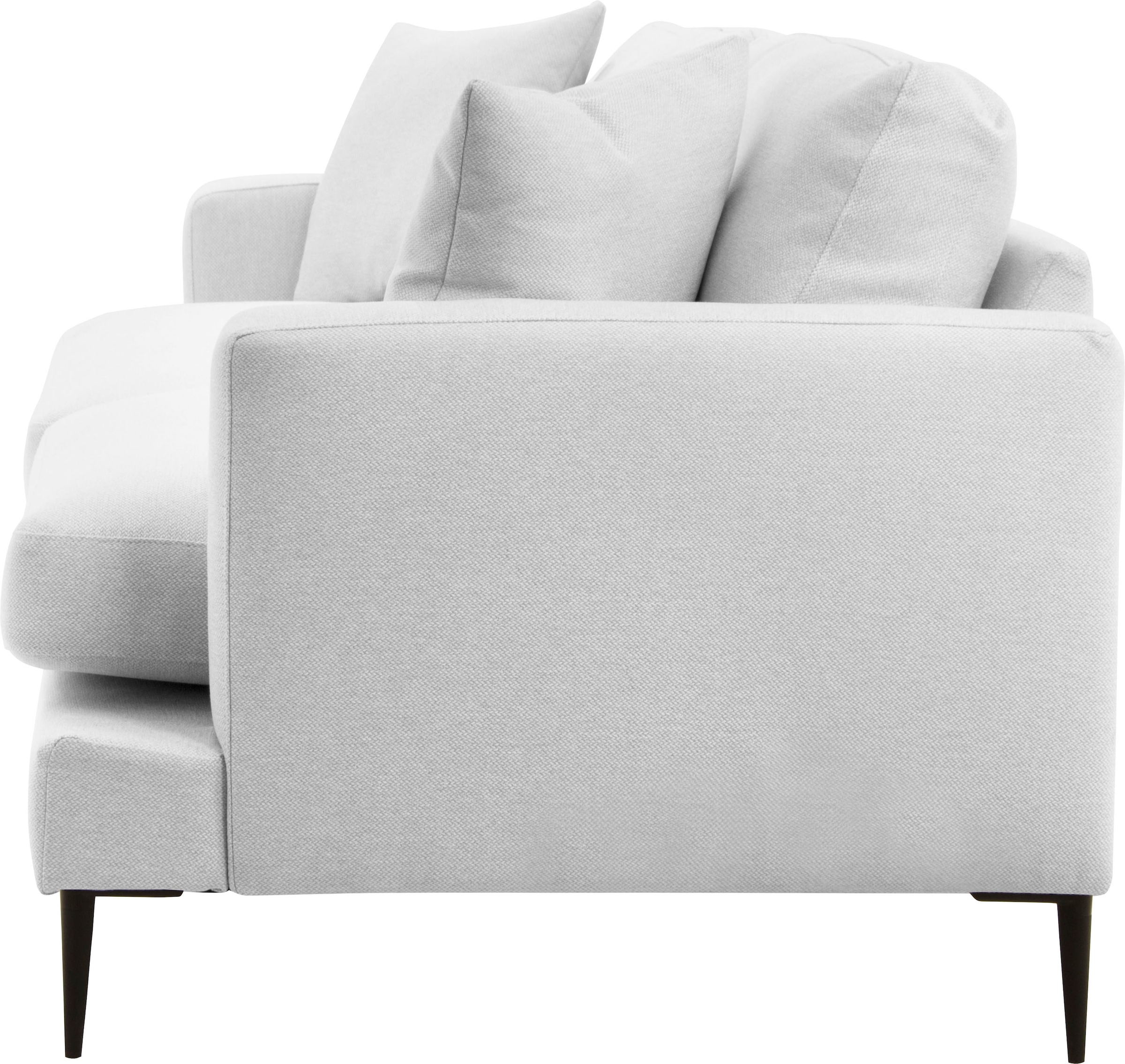 Leonique 2-Sitzer »Cozy elegantes Designsofa, Maße B/T/H: 151/97/80 cm«, mit losen Kissen und Metallbeinen